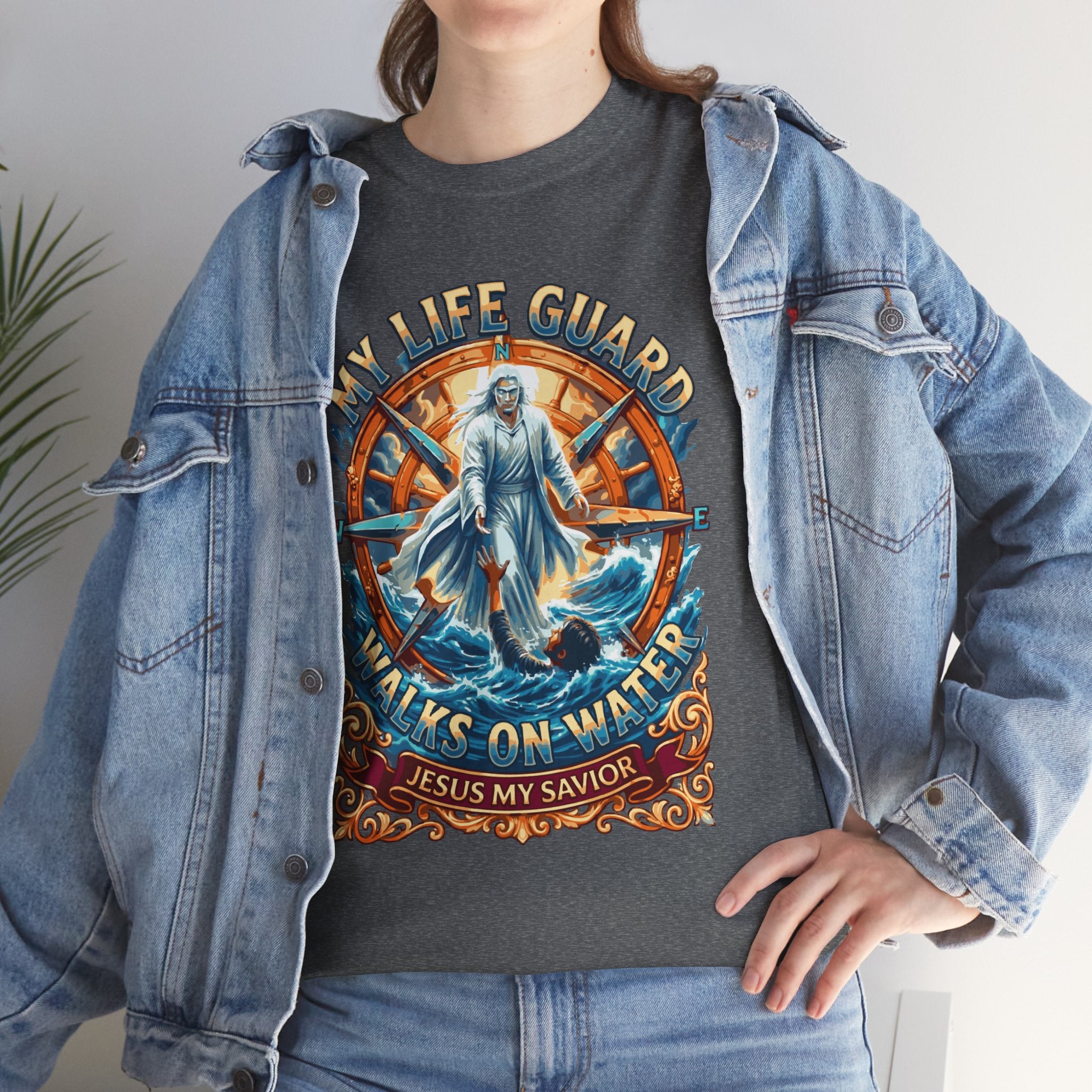 My Life Guard Walks On Water Unisex Heavy Cotton Tee