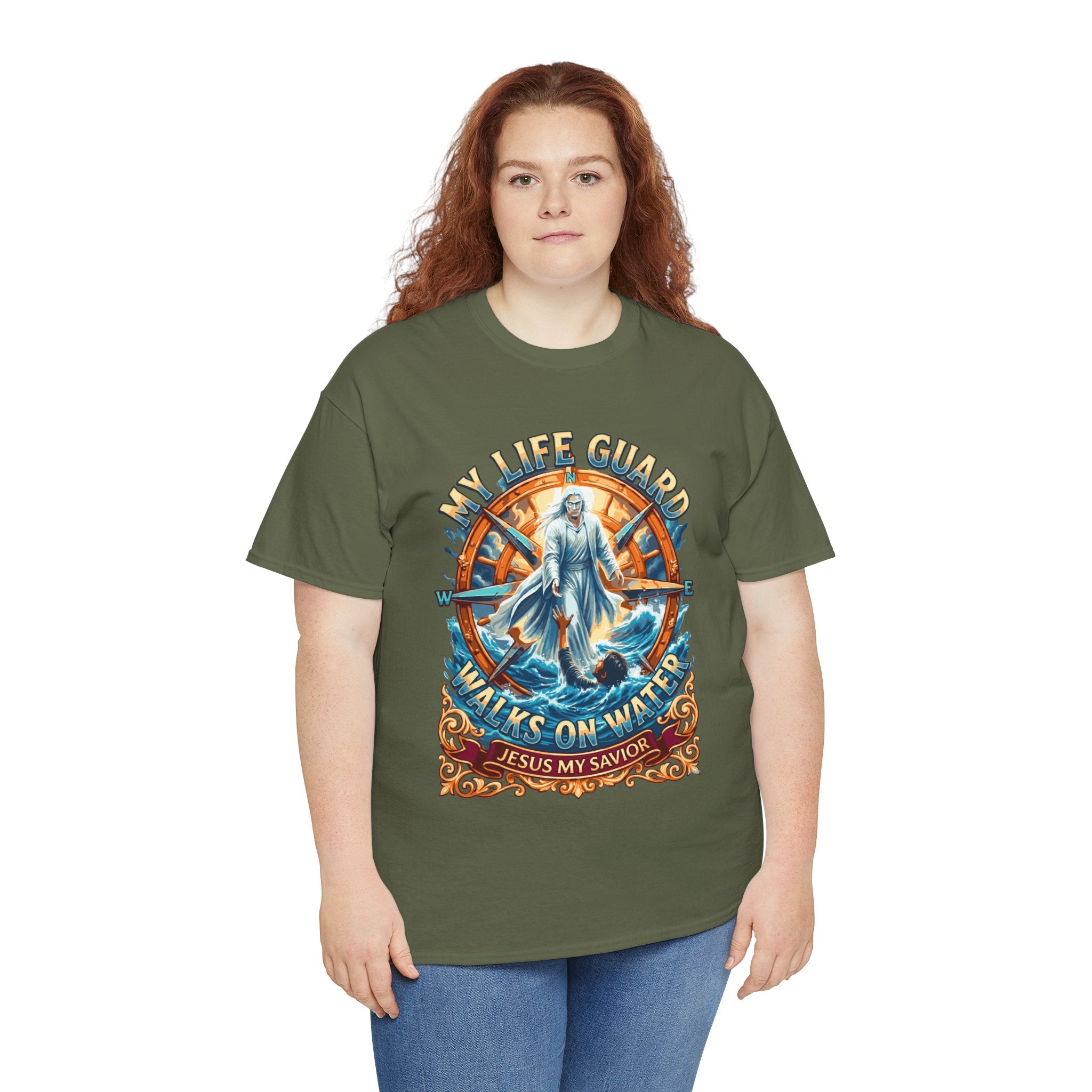 My Life Guard Walks On Water Unisex Heavy Cotton Tee
