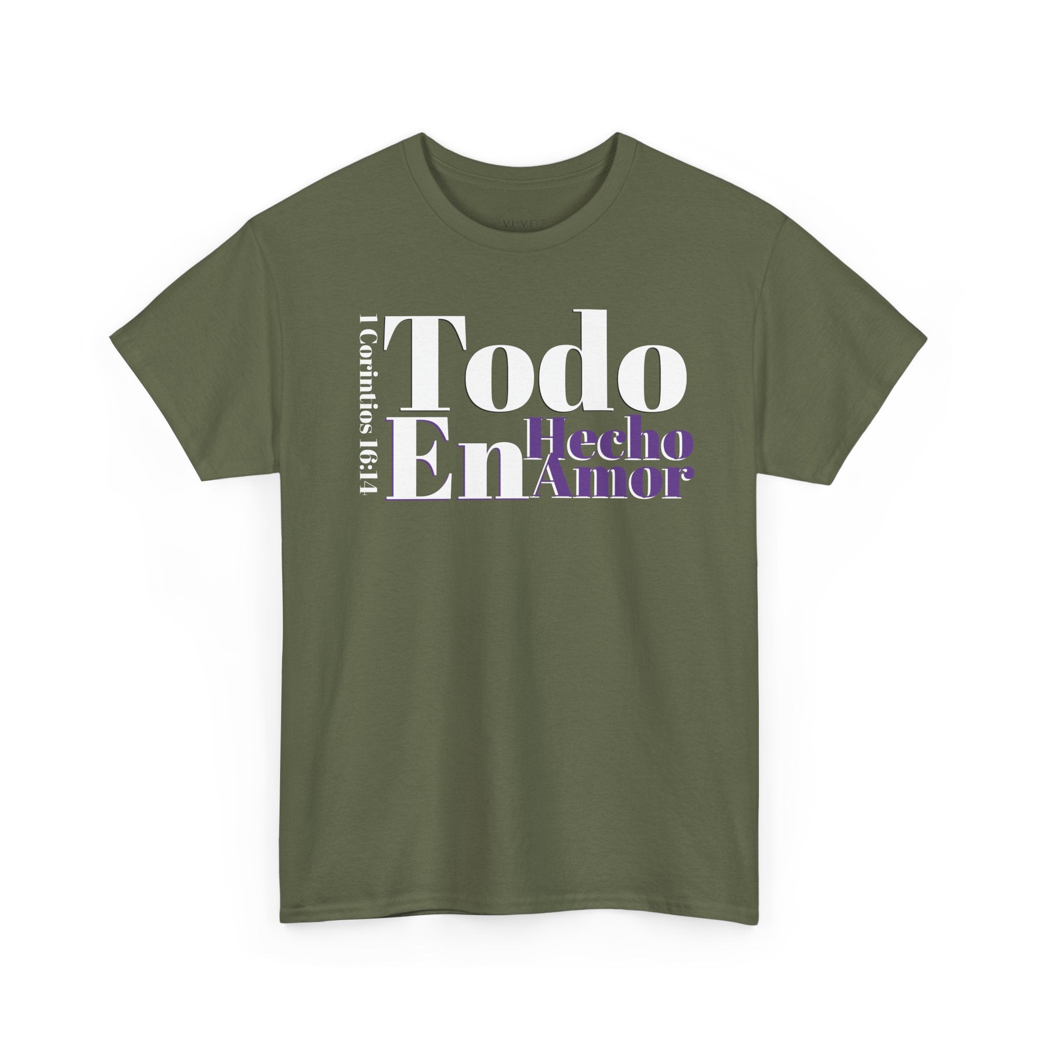Do Everything in Love" 1 Corinthians 16:14 Christian T-Shirt Spanish Frntop3