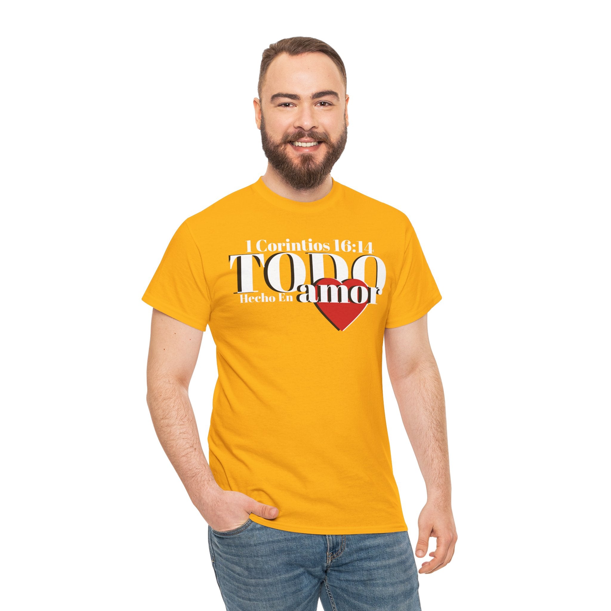 Do Everything in Love" 1 Corinthians 16:14 Christian T-Shirt Spanish Frntop2