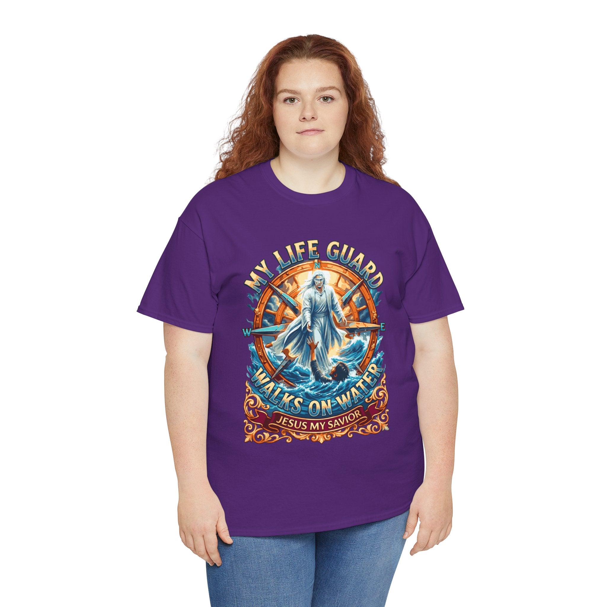My Life Guard Walks On Water Unisex Heavy Cotton Tee