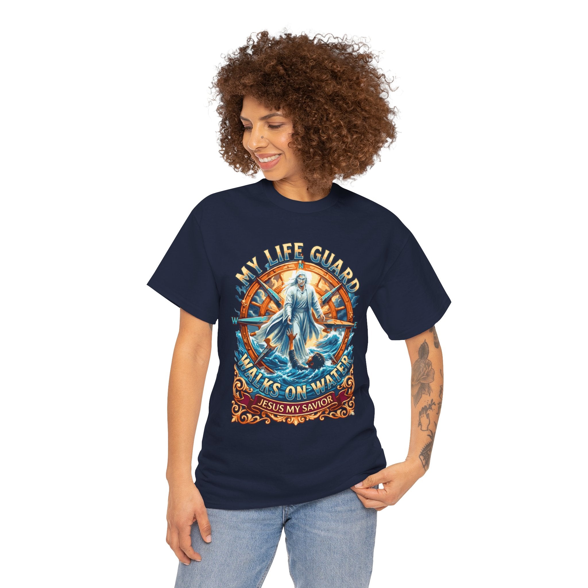 My Life Guard Walks On Water Unisex Heavy Cotton Tee