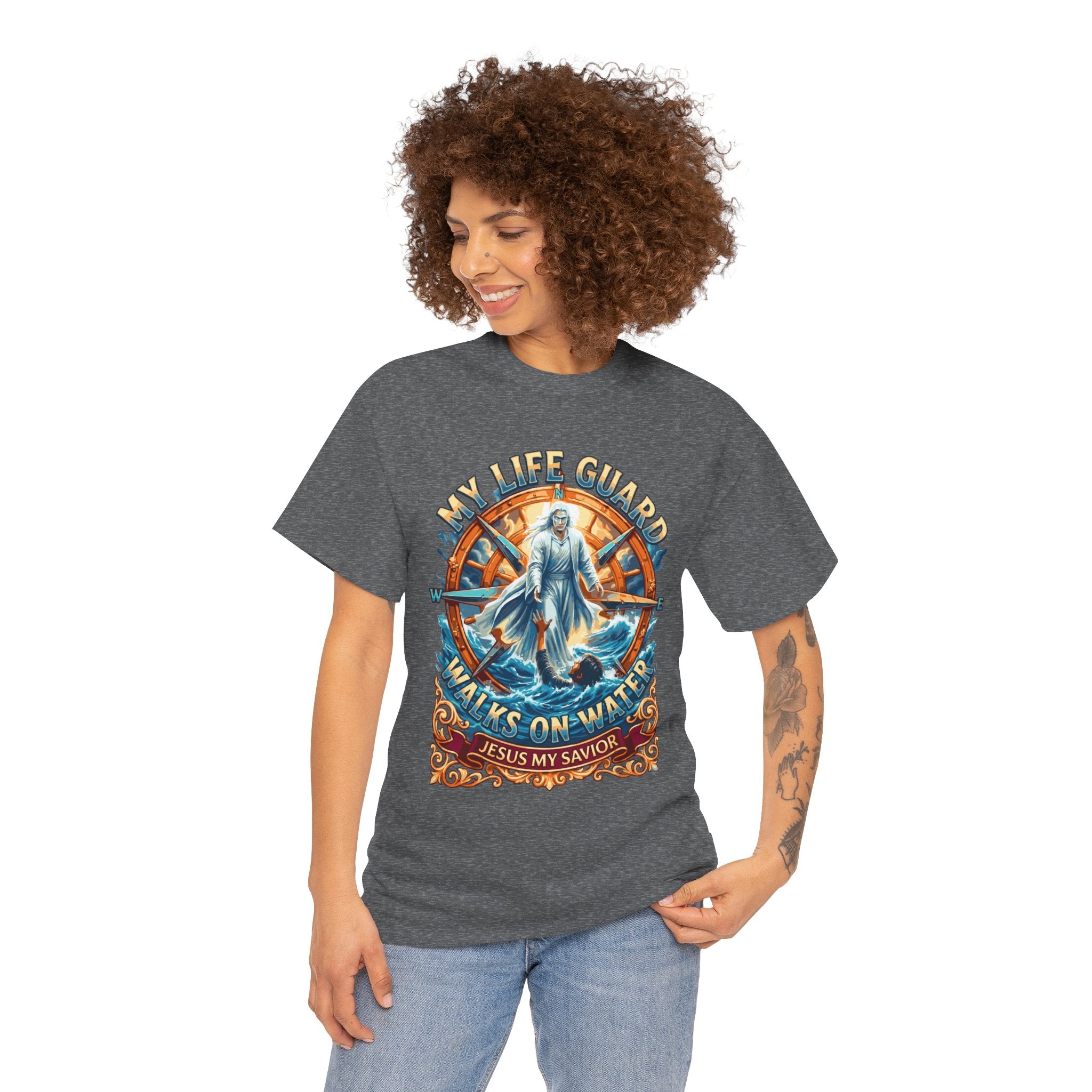 My Life Guard Walks On Water Unisex Heavy Cotton Tee