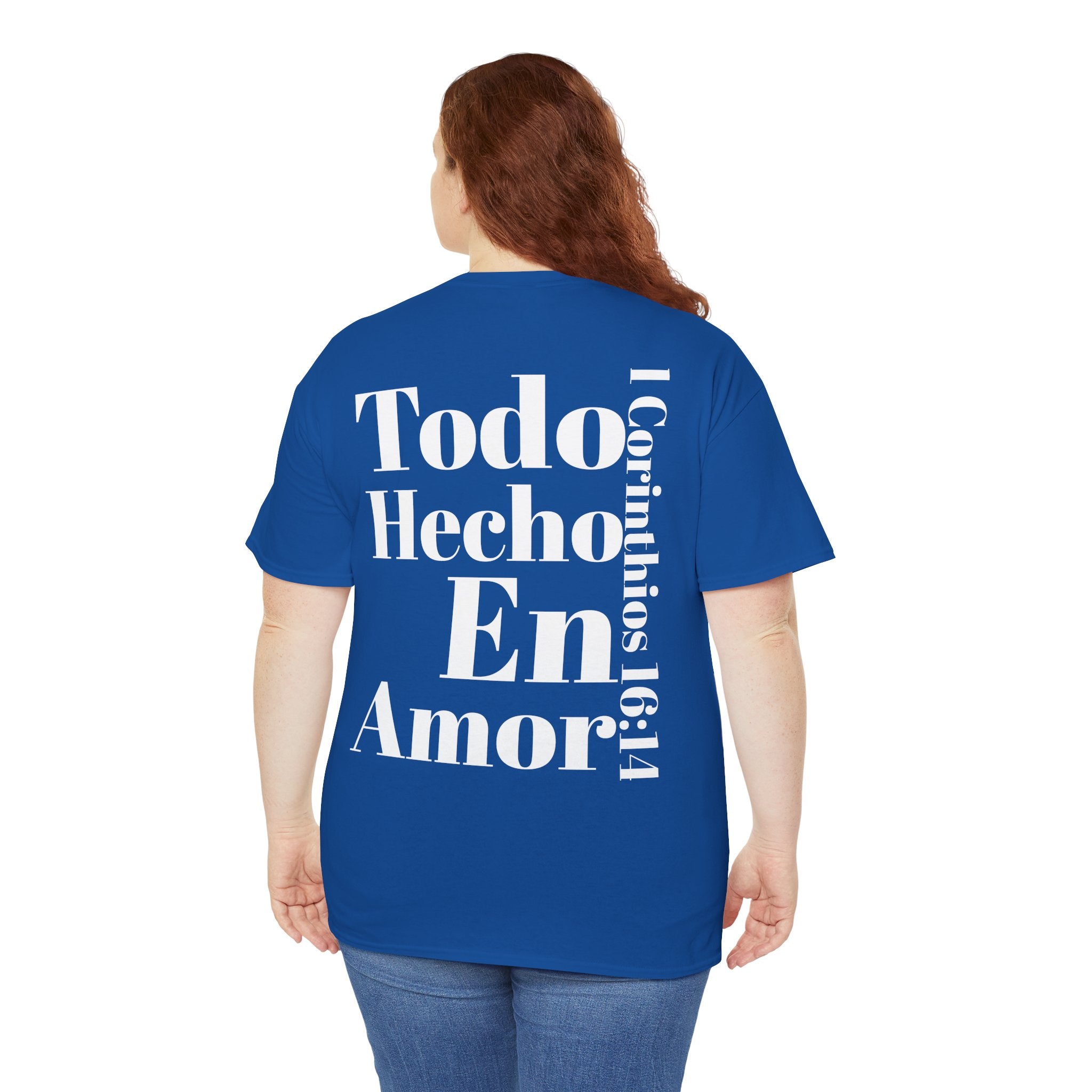 Do Everything in Love" 1 Corinthians 16:14 Christian T-Shirt Spanish bkop3