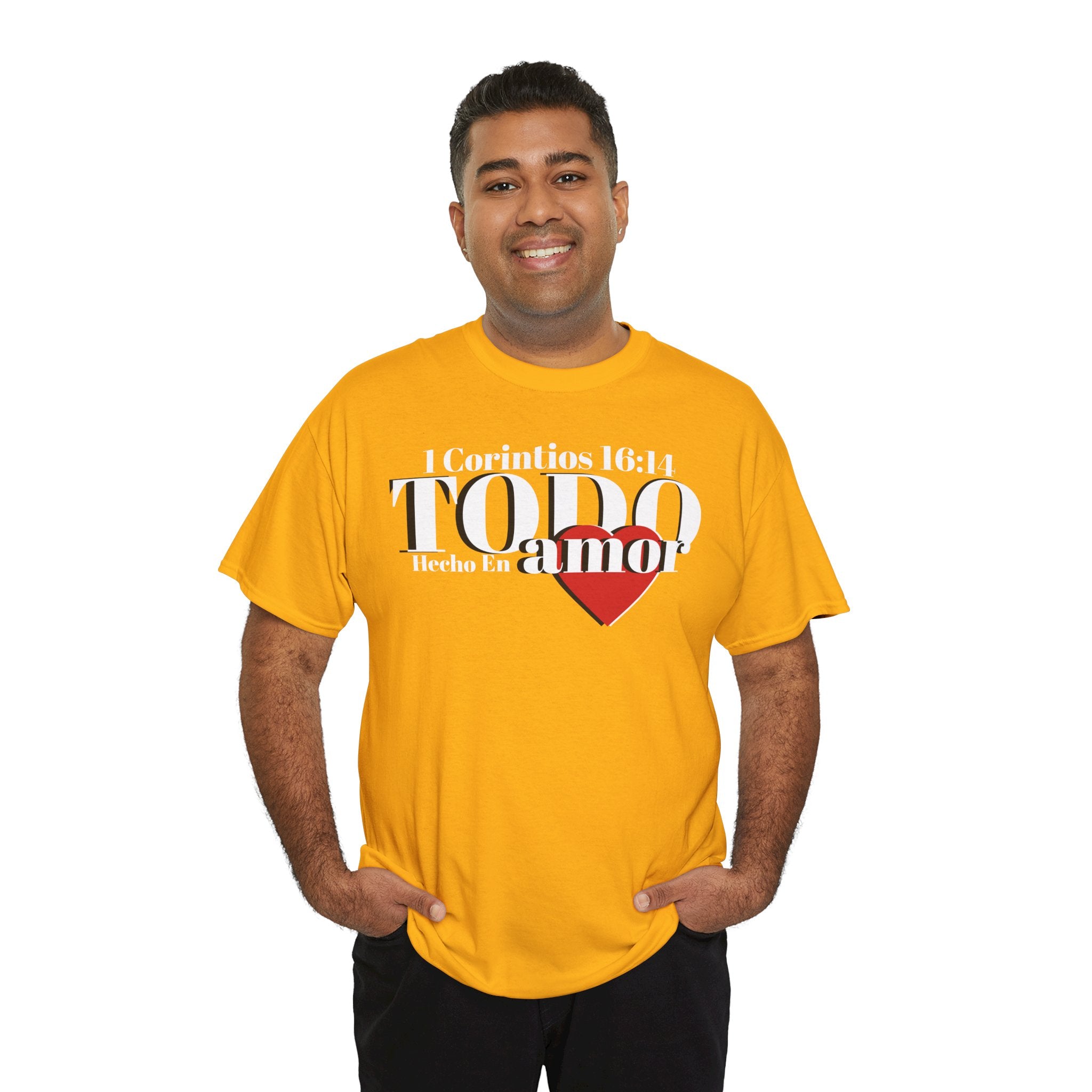 Do Everything in Love" 1 Corinthians 16:14 Christian T-Shirt Spanish Frntop2