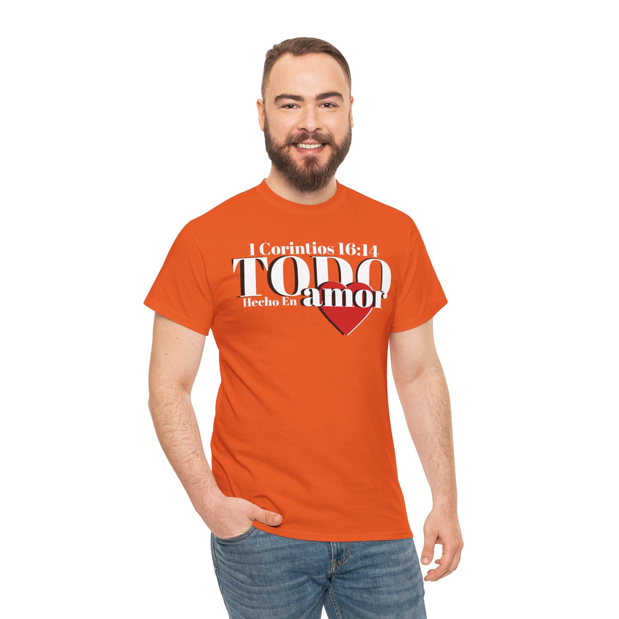 Do Everything in Love" 1 Corinthians 16:14 Christian T-Shirt Spanish Frntop2