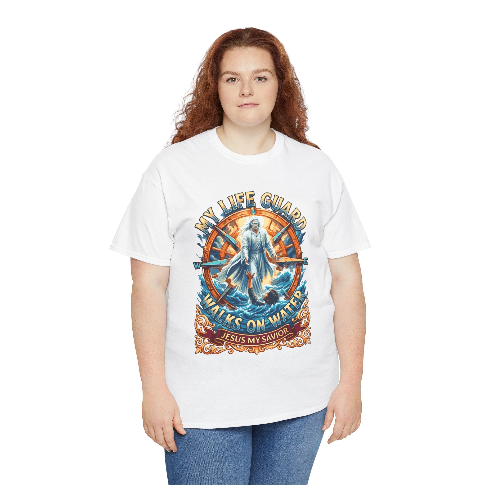 My Life Guard Walks On Water Unisex Heavy Cotton Tee