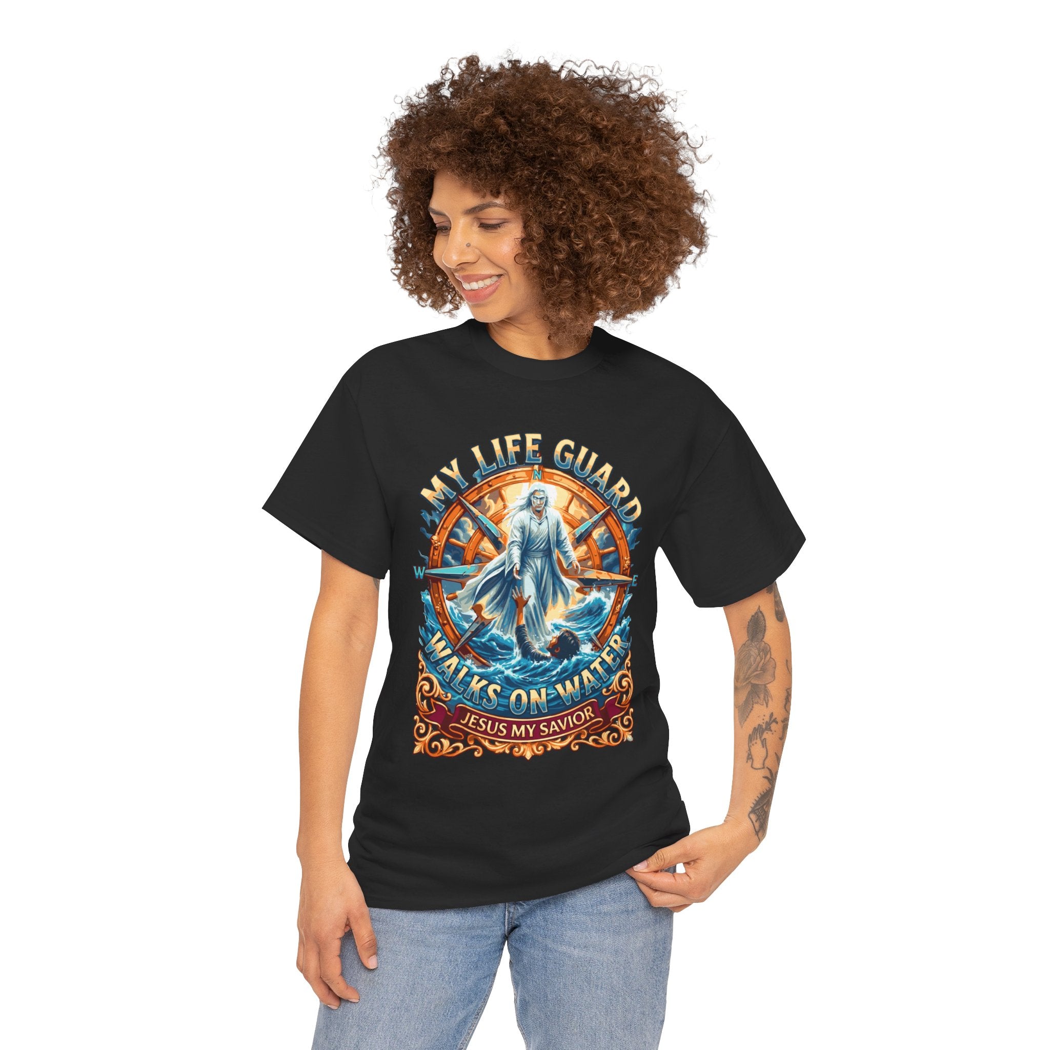 My Life Guard Walks On Water Unisex Heavy Cotton Tee