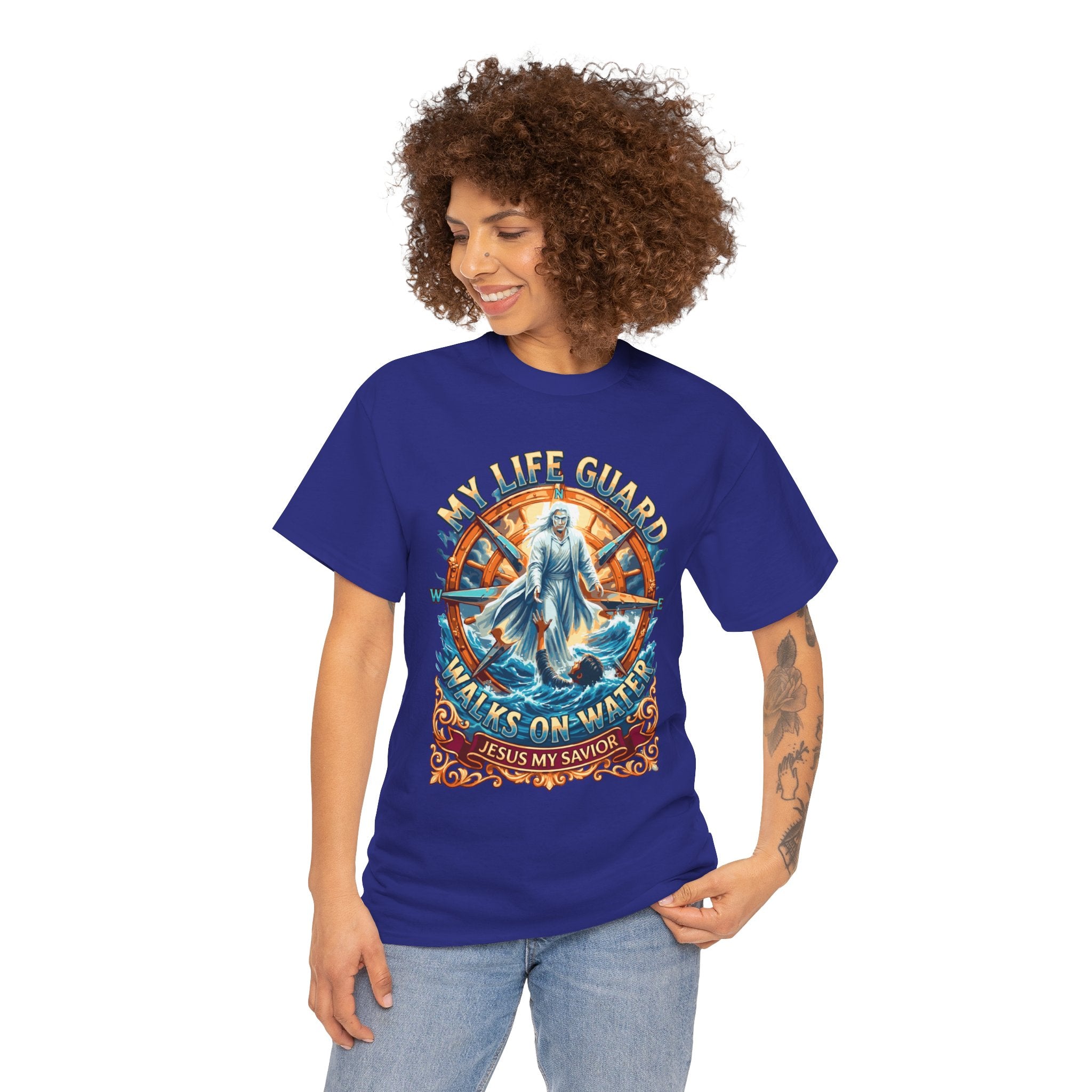 My Life Guard Walks On Water Unisex Heavy Cotton Tee