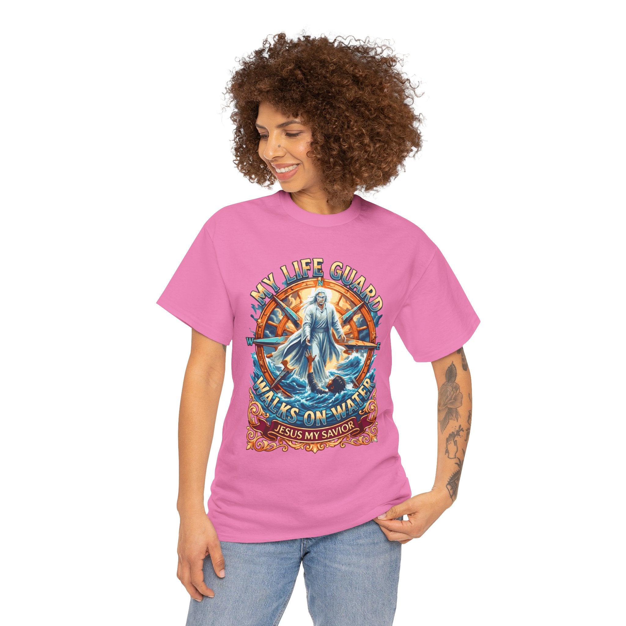 My Life Guard Walks On Water Unisex Heavy Cotton Tee