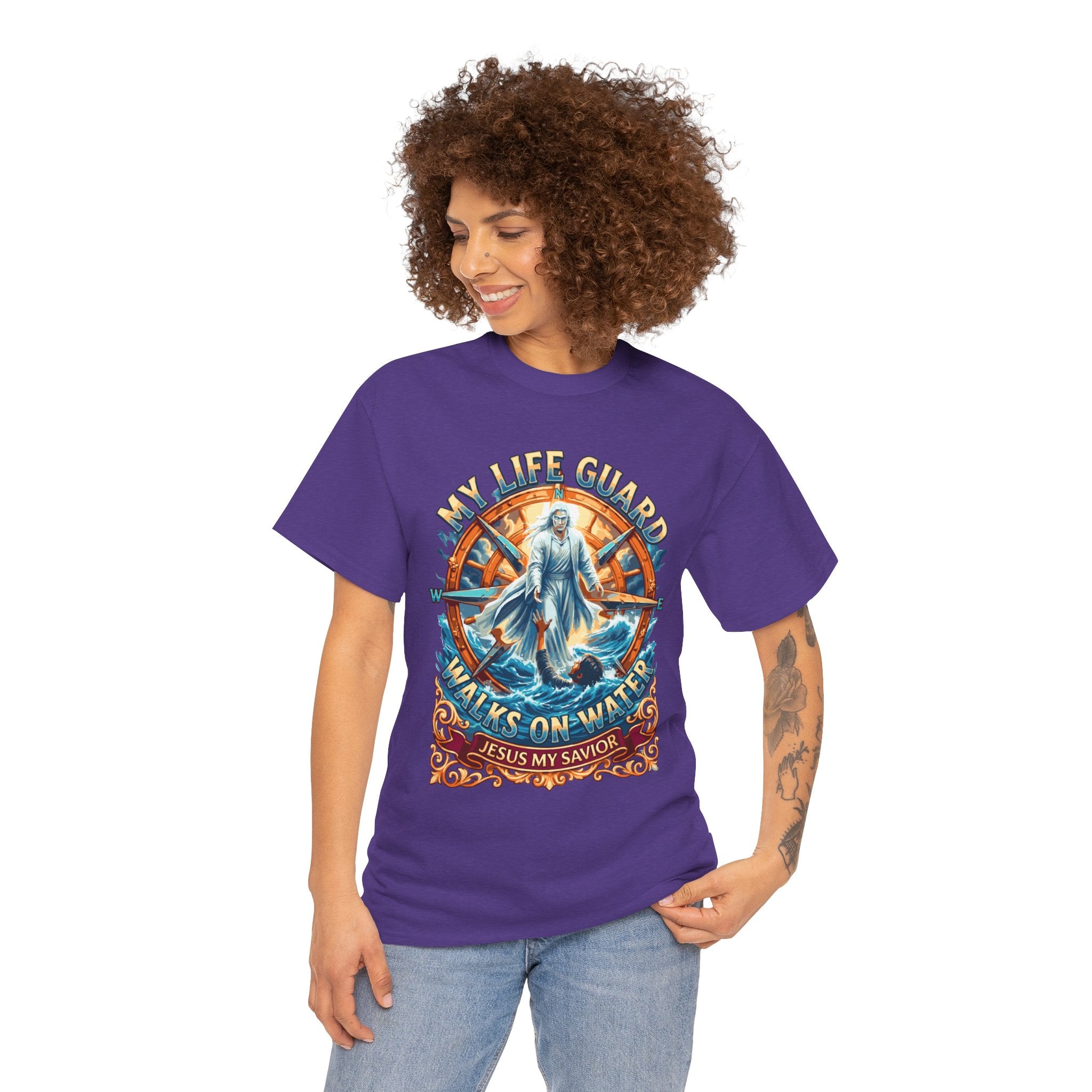 My Life Guard Walks On Water Unisex Heavy Cotton Tee