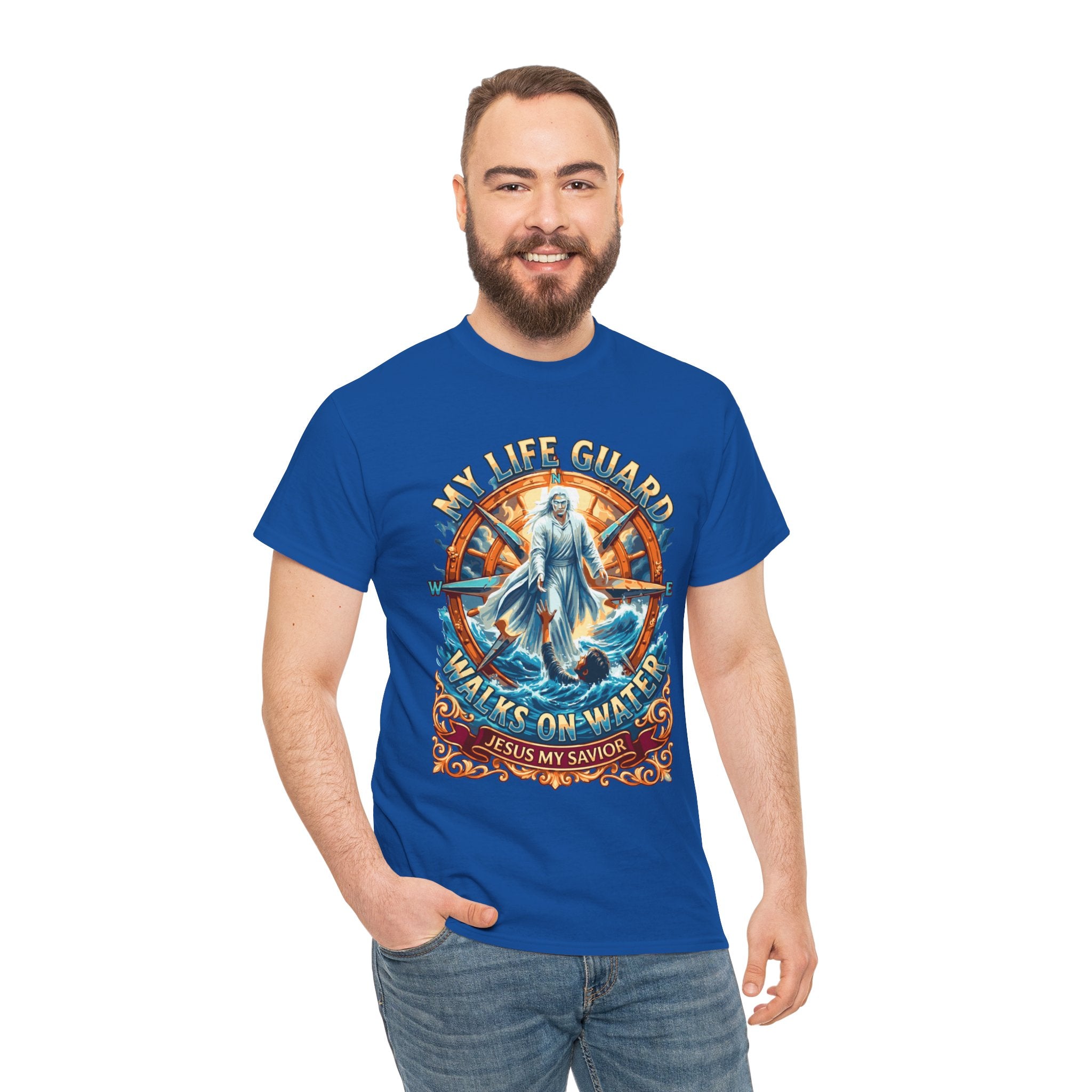 My Life Guard Walks On Water Unisex Heavy Cotton Tee