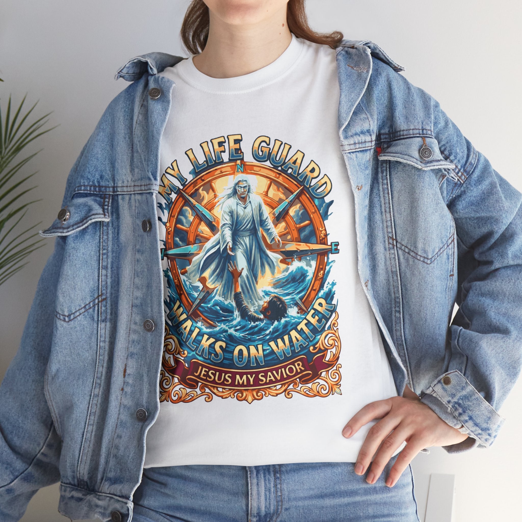 My Life Guard Walks On Water Unisex Heavy Cotton Tee