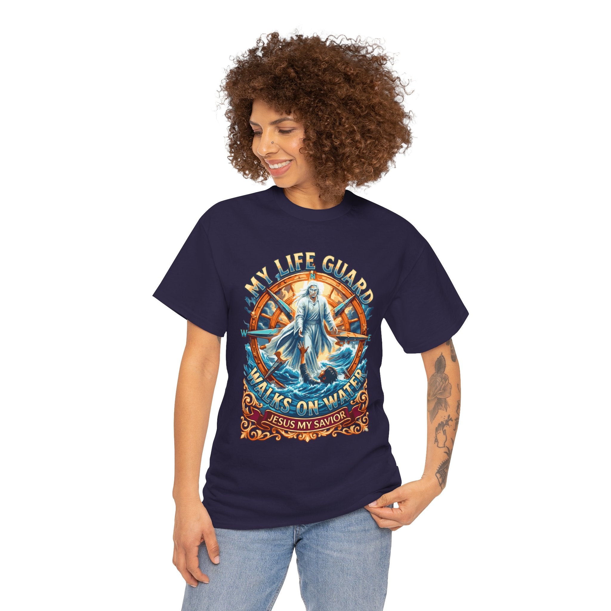 My Life Guard Walks On Water Unisex Heavy Cotton Tee