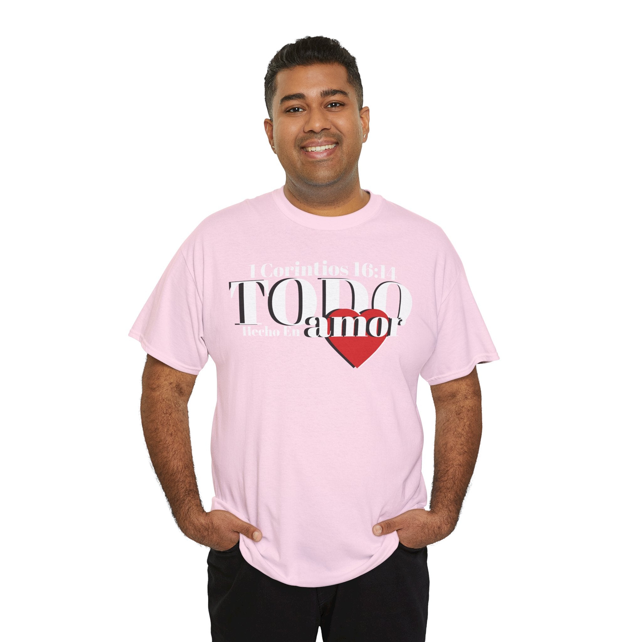 Do Everything in Love" 1 Corinthians 16:14 Christian T-Shirt Spanish Frntop2