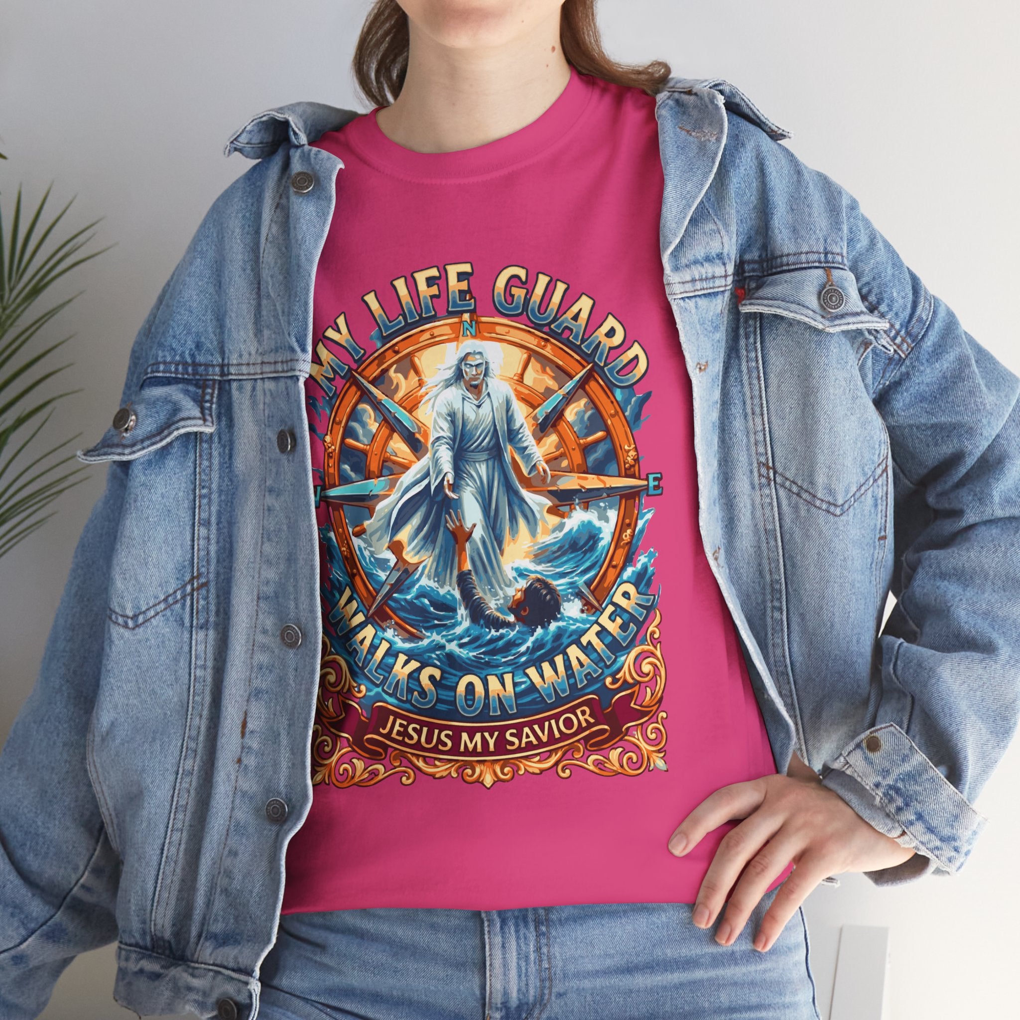 My Life Guard Walks On Water Unisex Heavy Cotton Tee