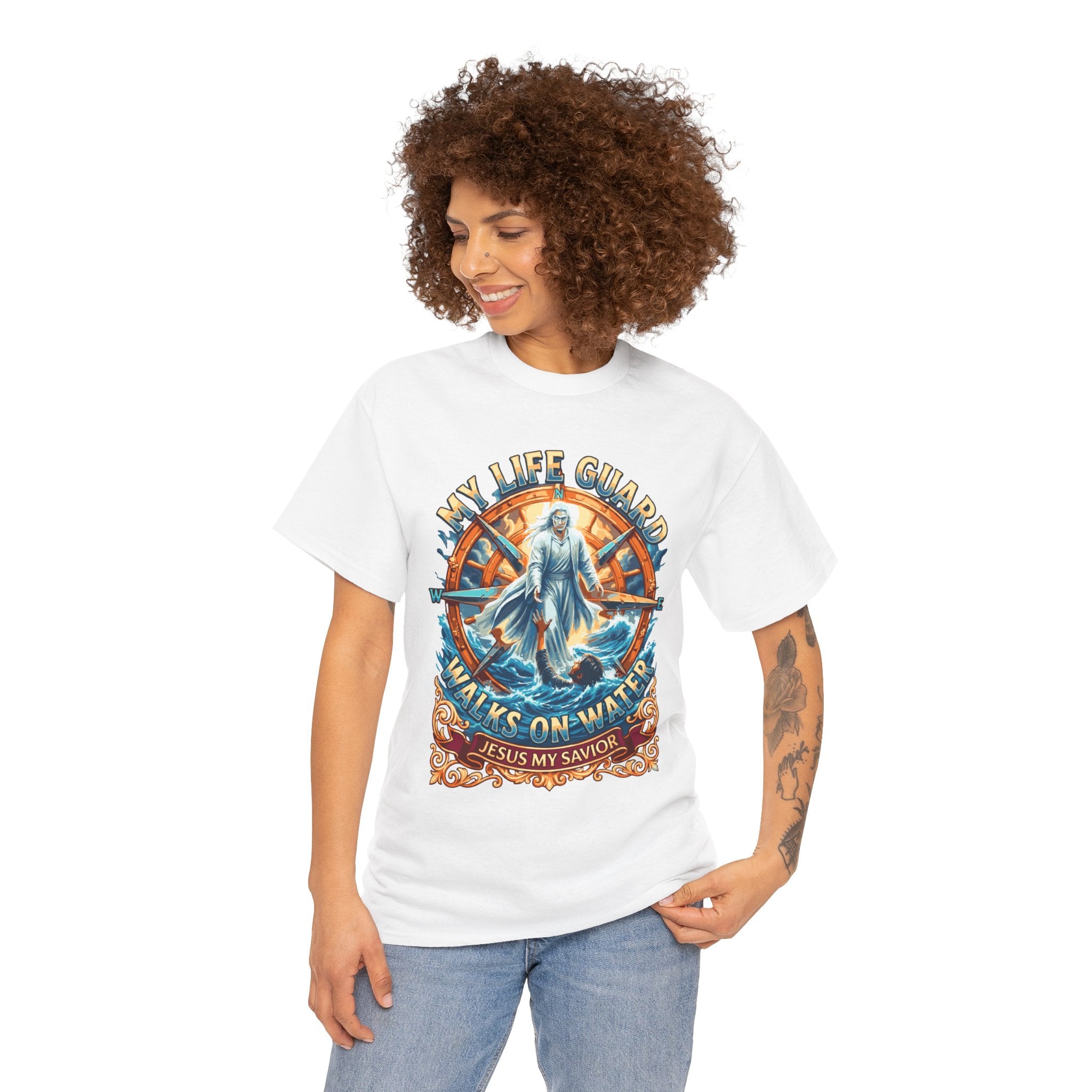 My Life Guard Walks On Water Unisex Heavy Cotton Tee