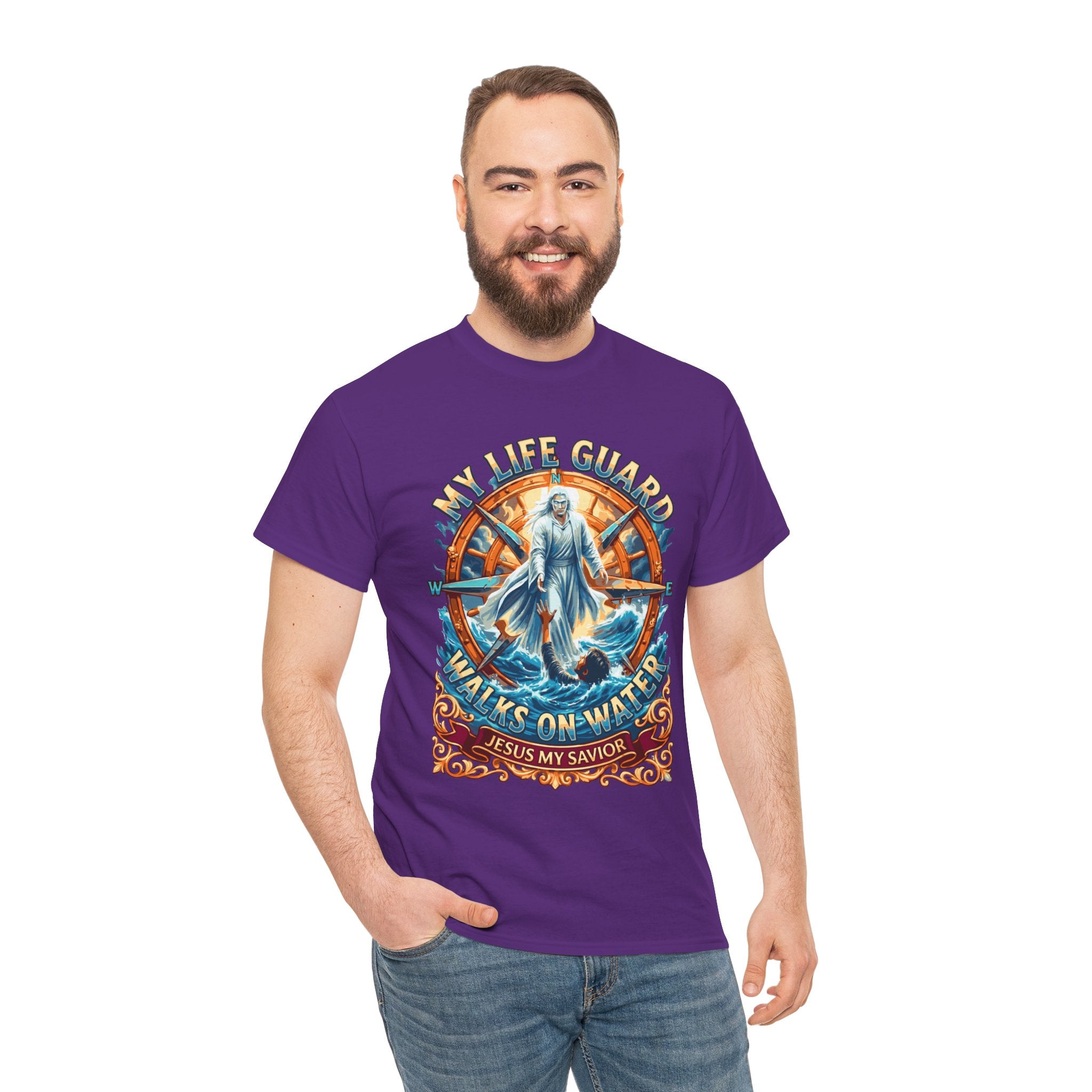 My Life Guard Walks On Water Unisex Heavy Cotton Tee