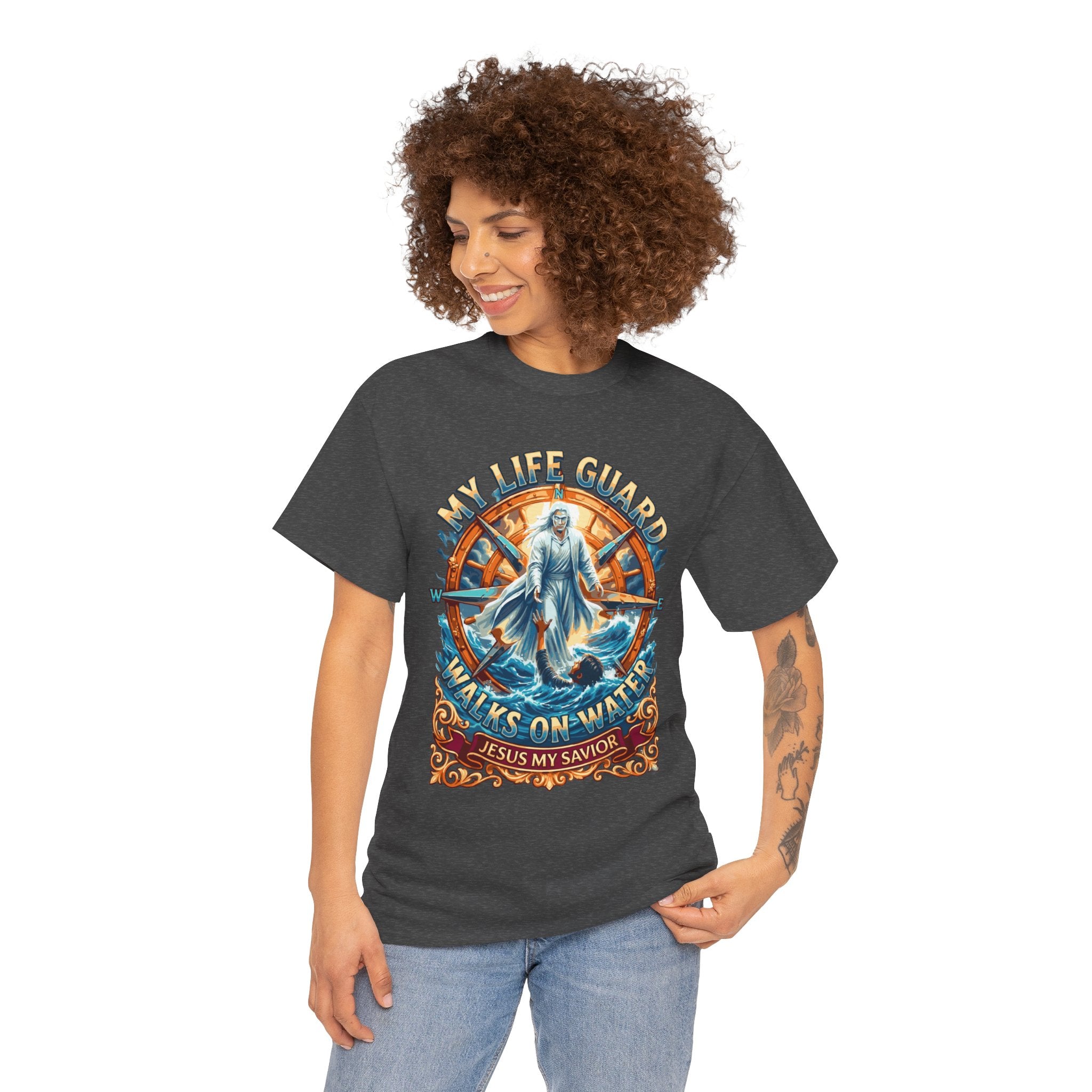 My Life Guard Walks On Water Unisex Heavy Cotton Tee