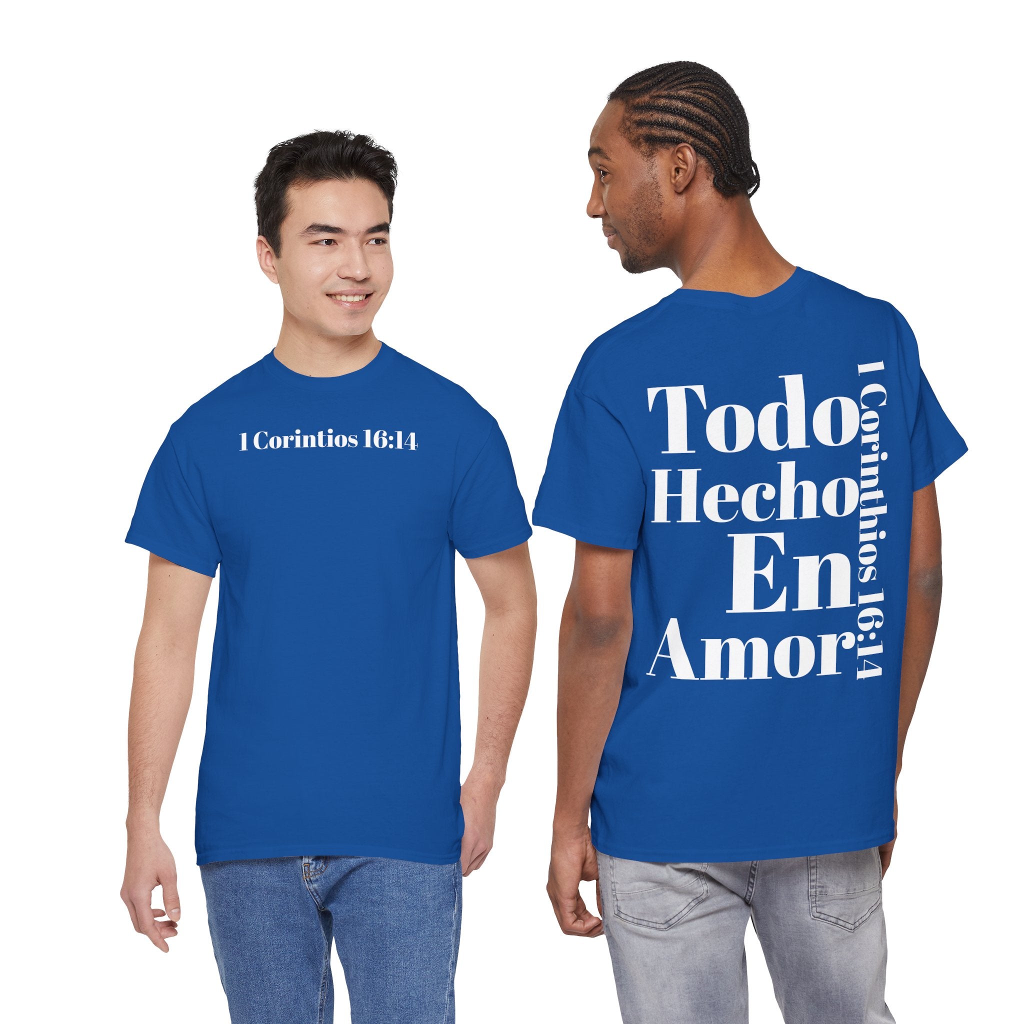 Do Everything in Love" 1 Corinthians 16:14 Christian T-Shirt Spanish bkop2
