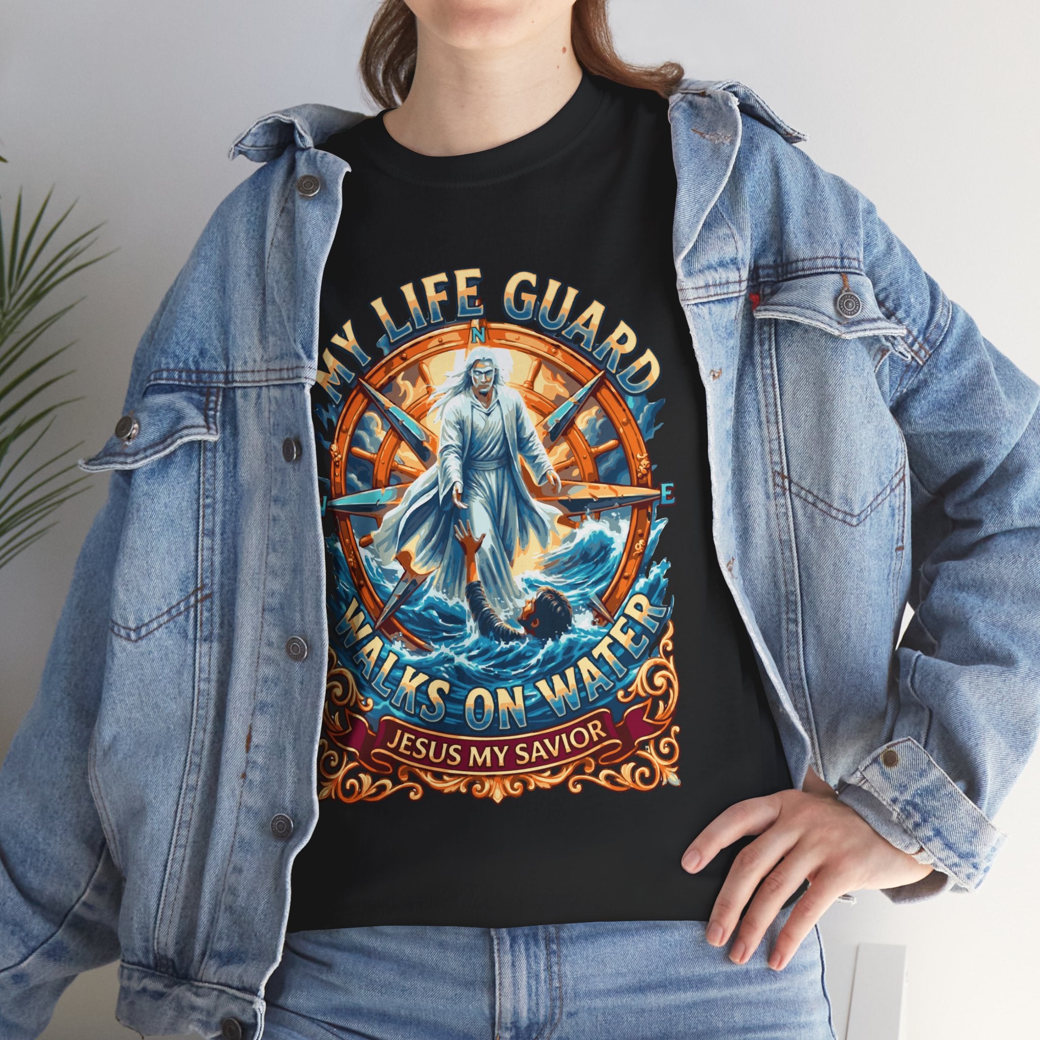 My Life Guard Walks On Water Unisex Heavy Cotton Tee