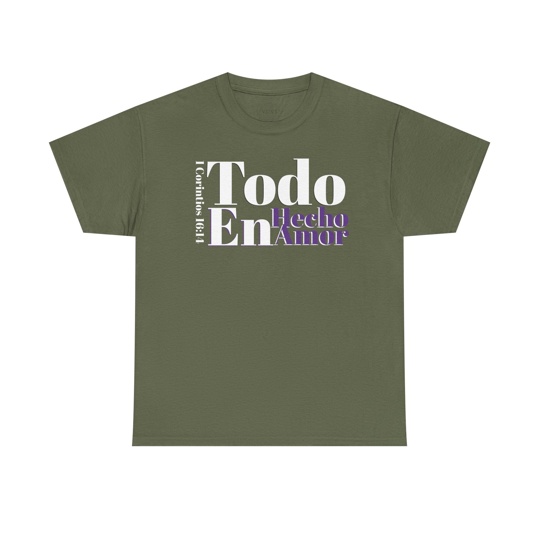 Do Everything in Love" 1 Corinthians 16:14 Christian T-Shirt Spanish Frntop3
