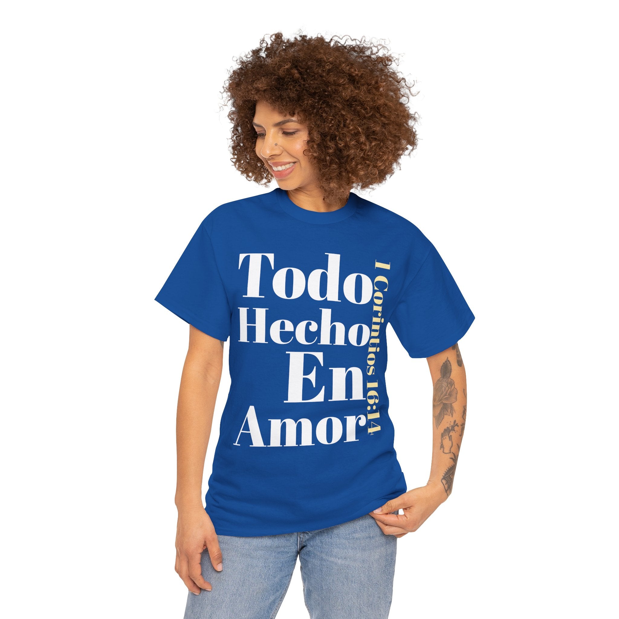 Camiseta Cristian "Hacedlo todo con Amor" unisex (1 Corintios 16:14)