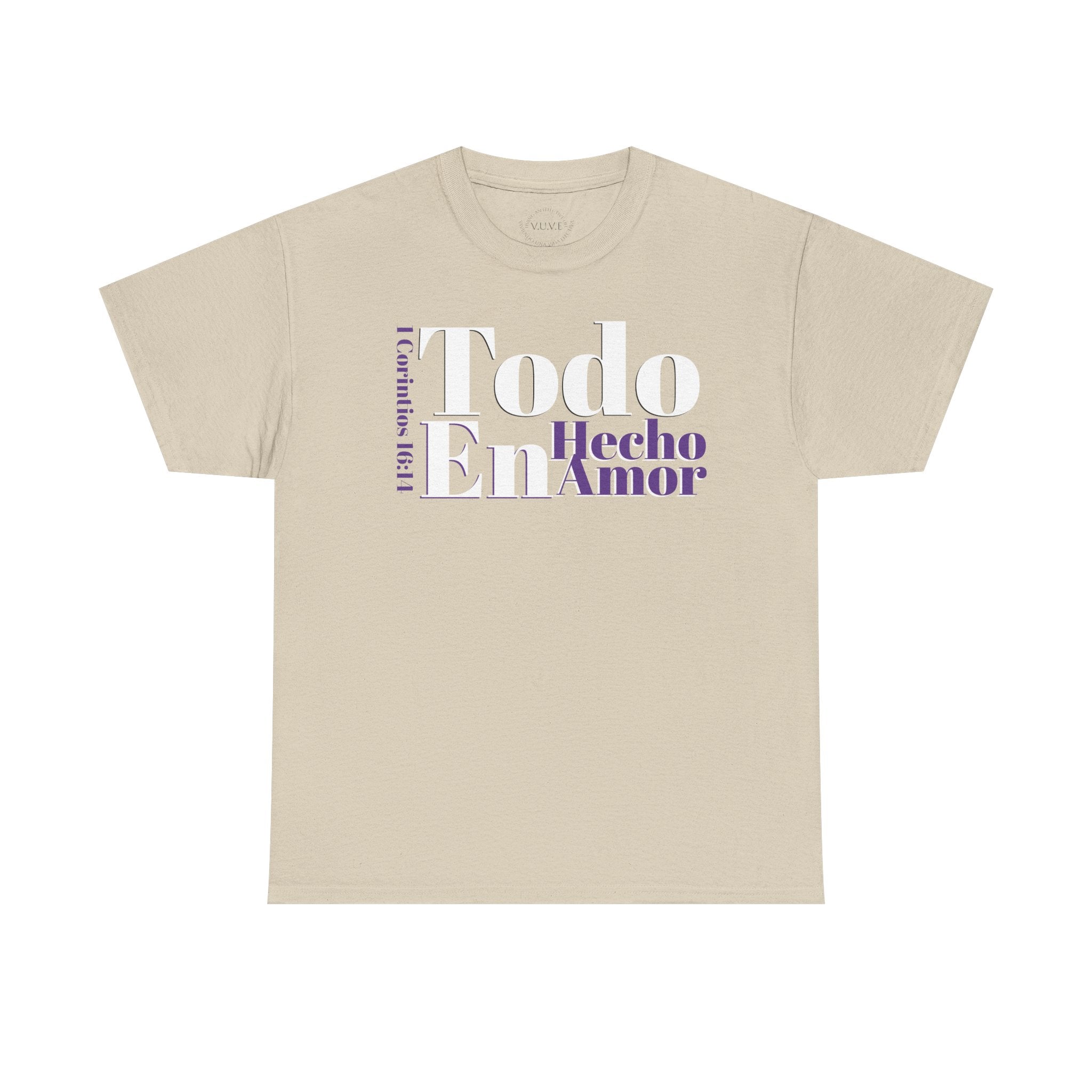 Do Everything in Love" 1 Corinthians 16:14 Christian T-Shirt Spanish Frntop3