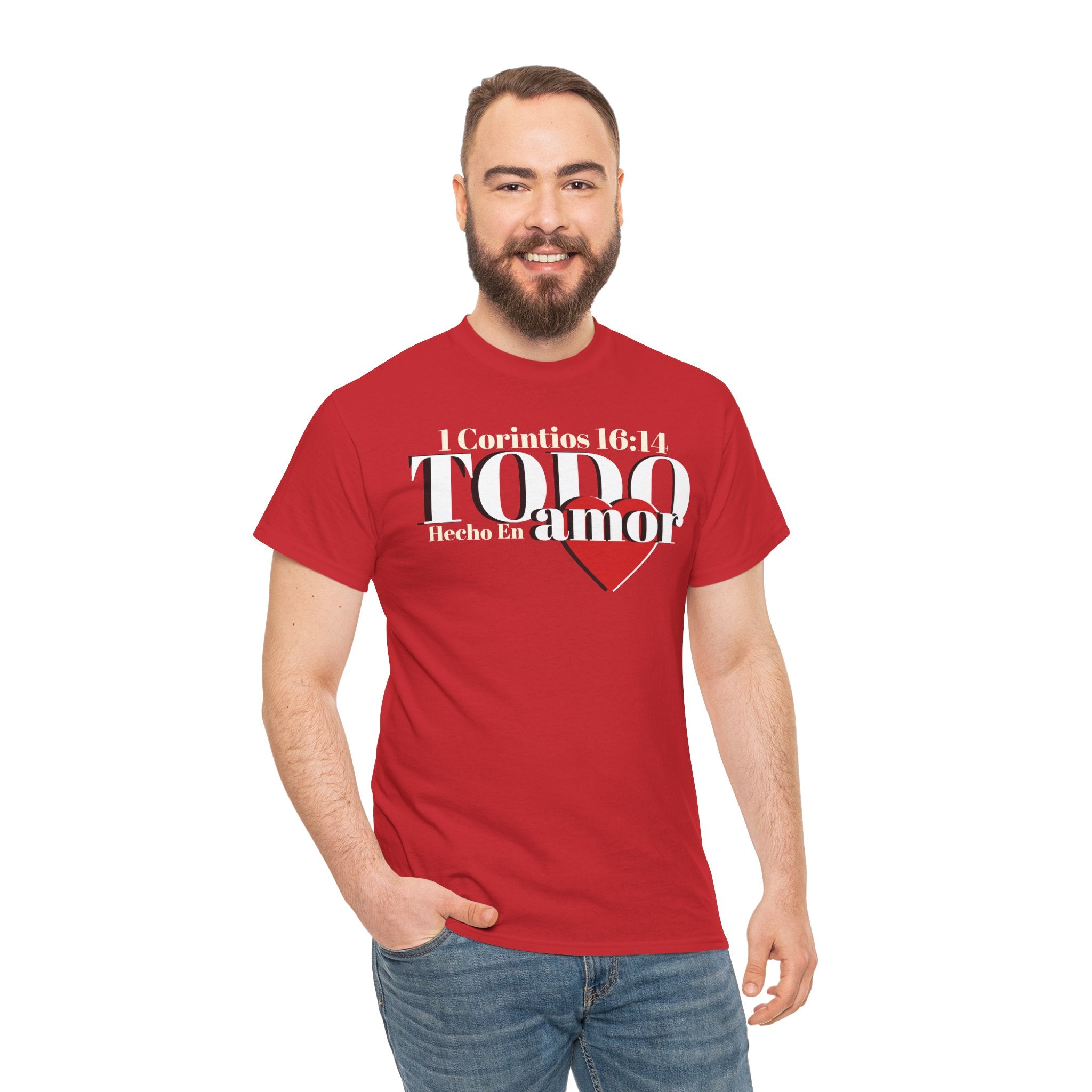 Do Everything in Love" 1 Corinthians 16:14 Christian T-Shirt Spanish Frntop2