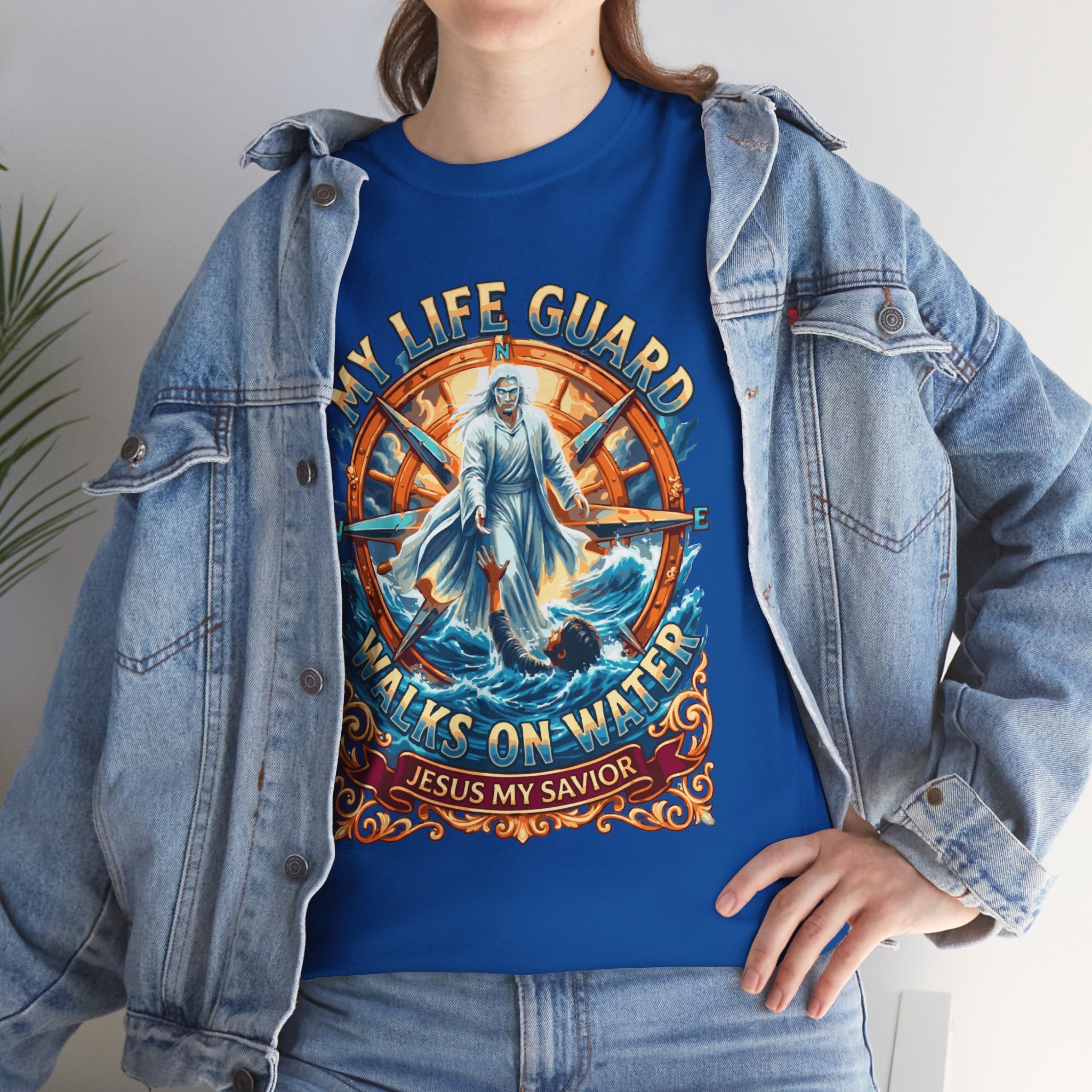 My Life Guard Walks On Water Unisex Heavy Cotton Tee