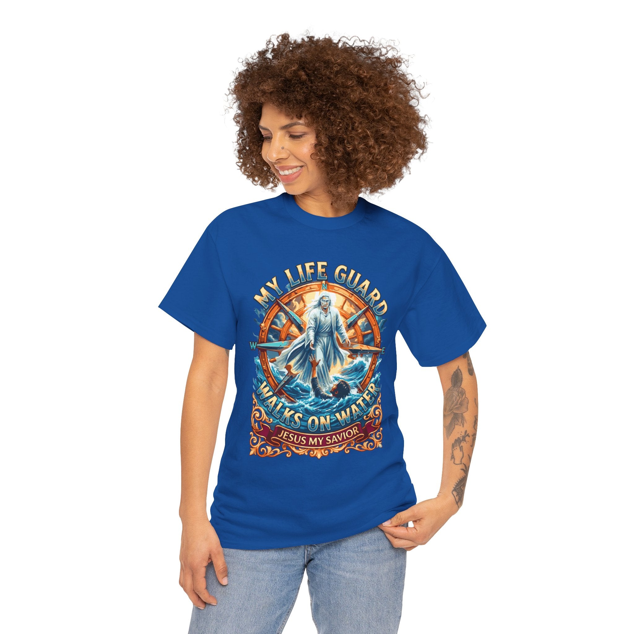 My Life Guard Walks On Water Unisex Heavy Cotton Tee