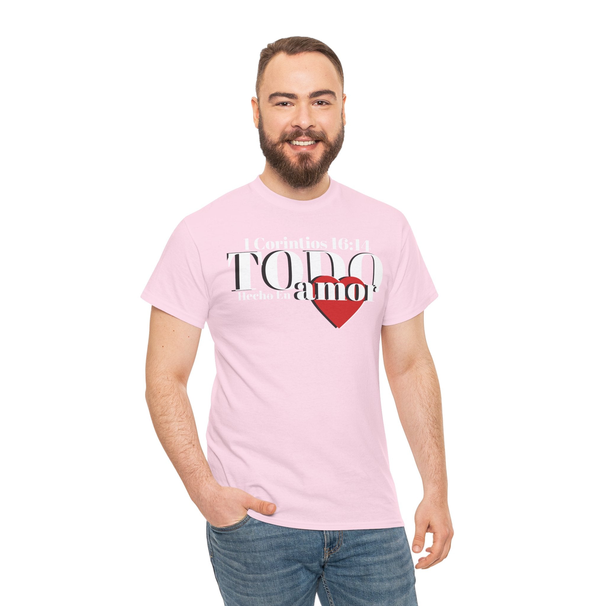 Do Everything in Love" 1 Corinthians 16:14 Christian T-Shirt Spanish Frntop2