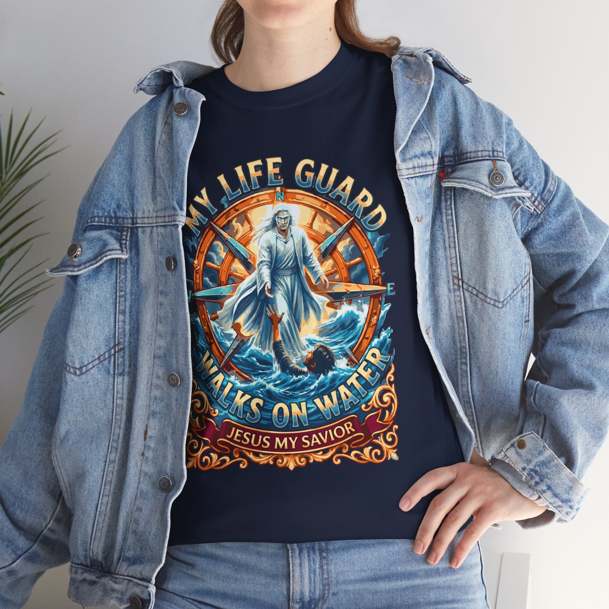 My Life Guard Walks On Water Unisex Heavy Cotton Tee