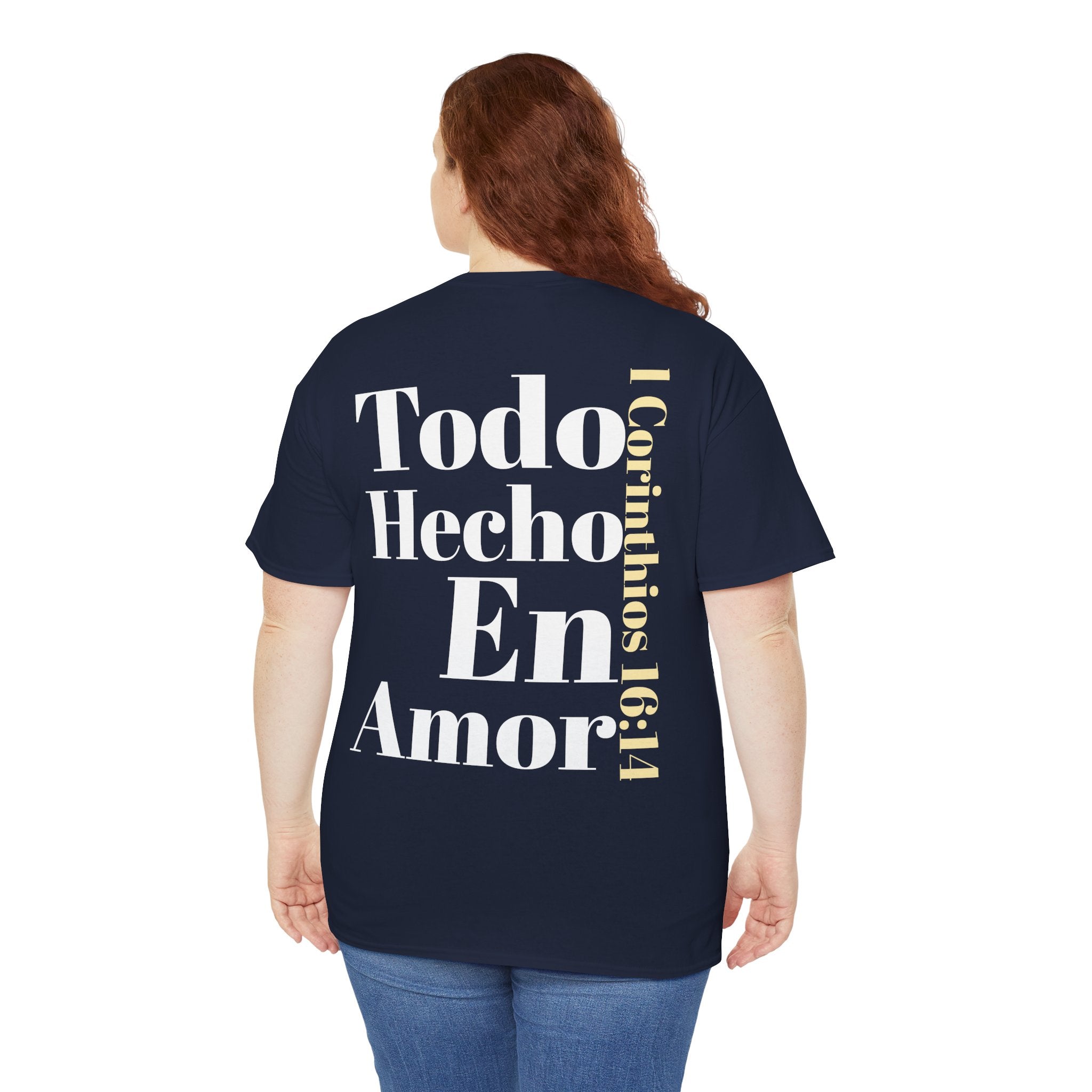 Do Everything in Love" 1 Corinthians 16:14 Christian T-Shirt Spanish bkop3