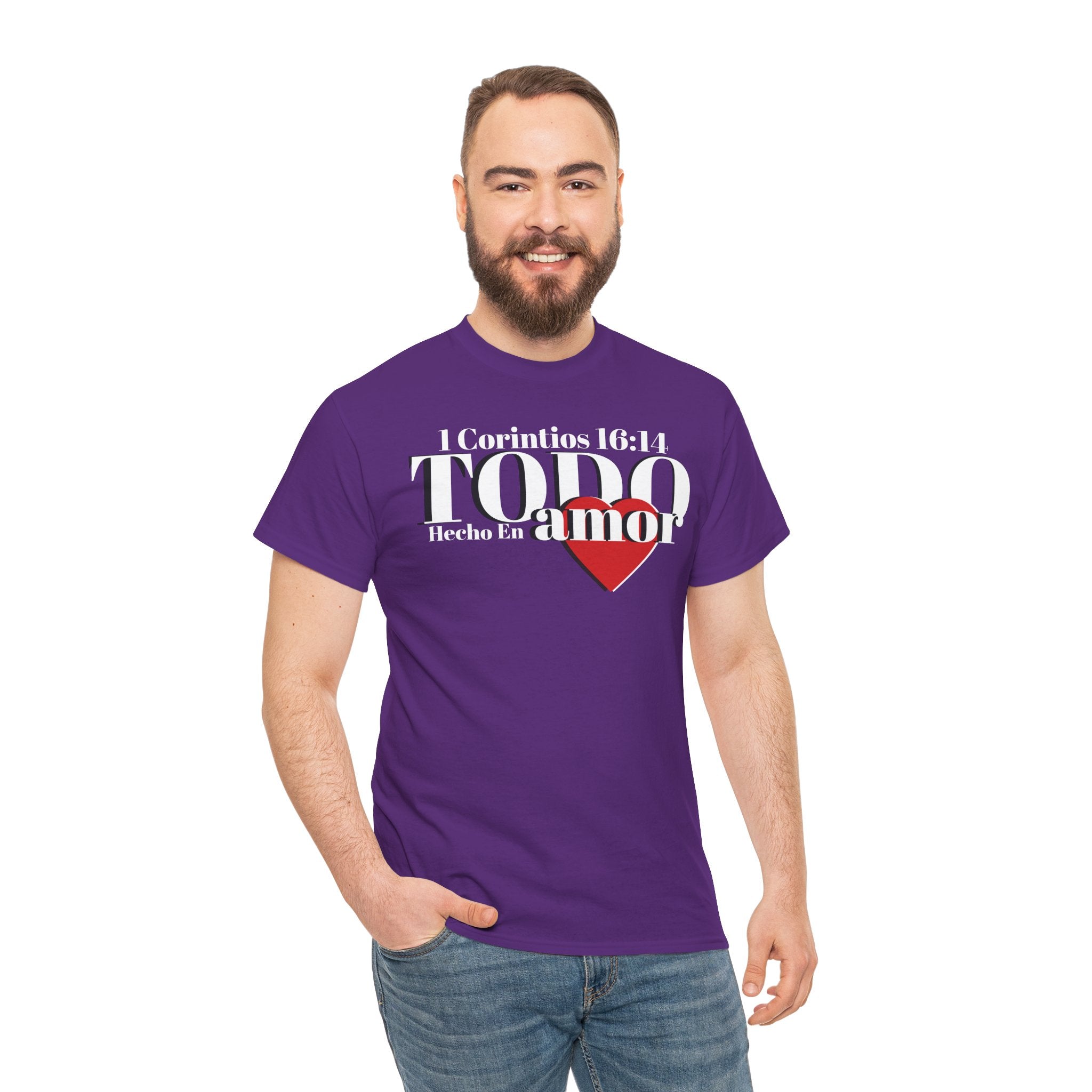 Do Everything in Love" 1 Corinthians 16:14 Christian T-Shirt Spanish Frntop2