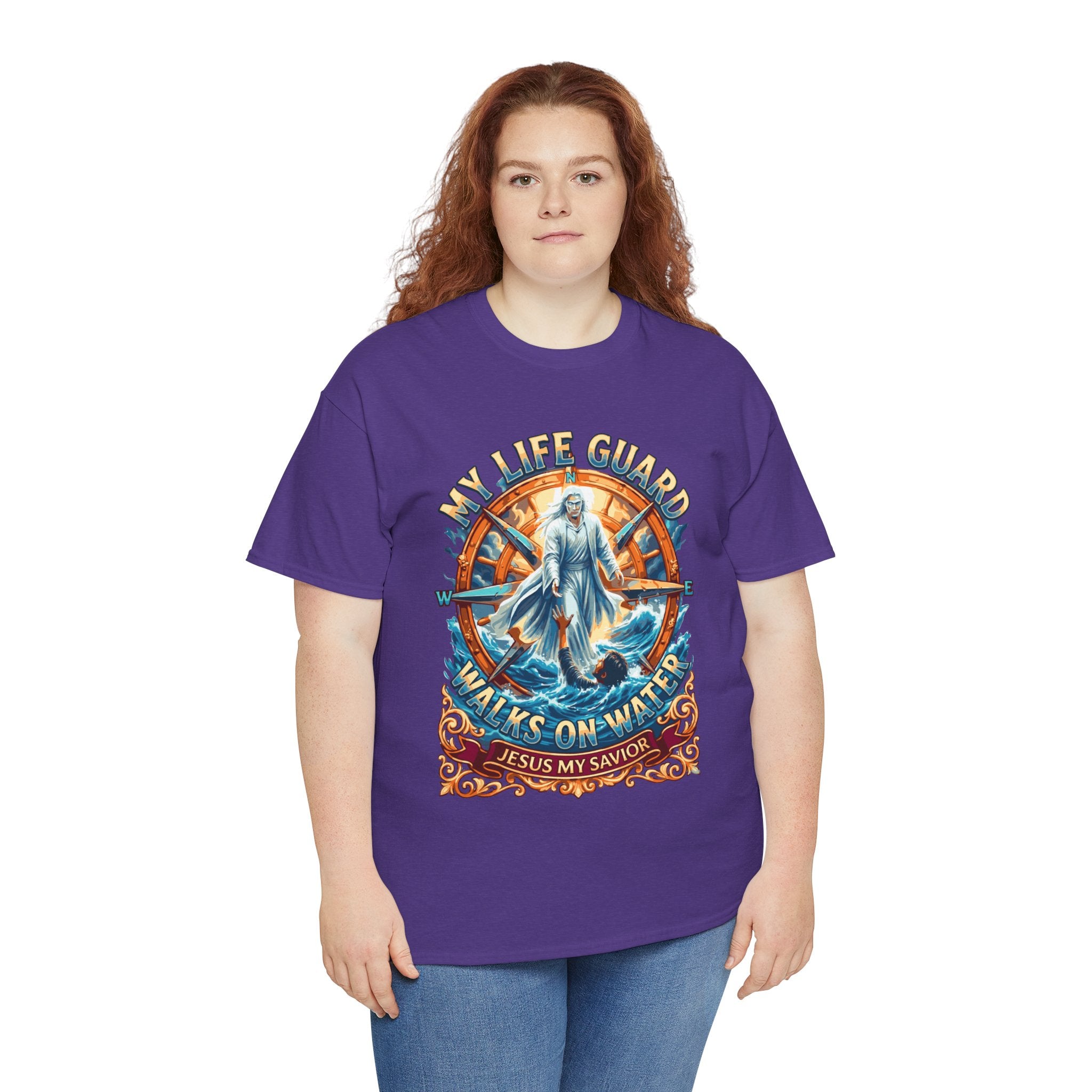 My Life Guard Walks On Water Unisex Heavy Cotton Tee