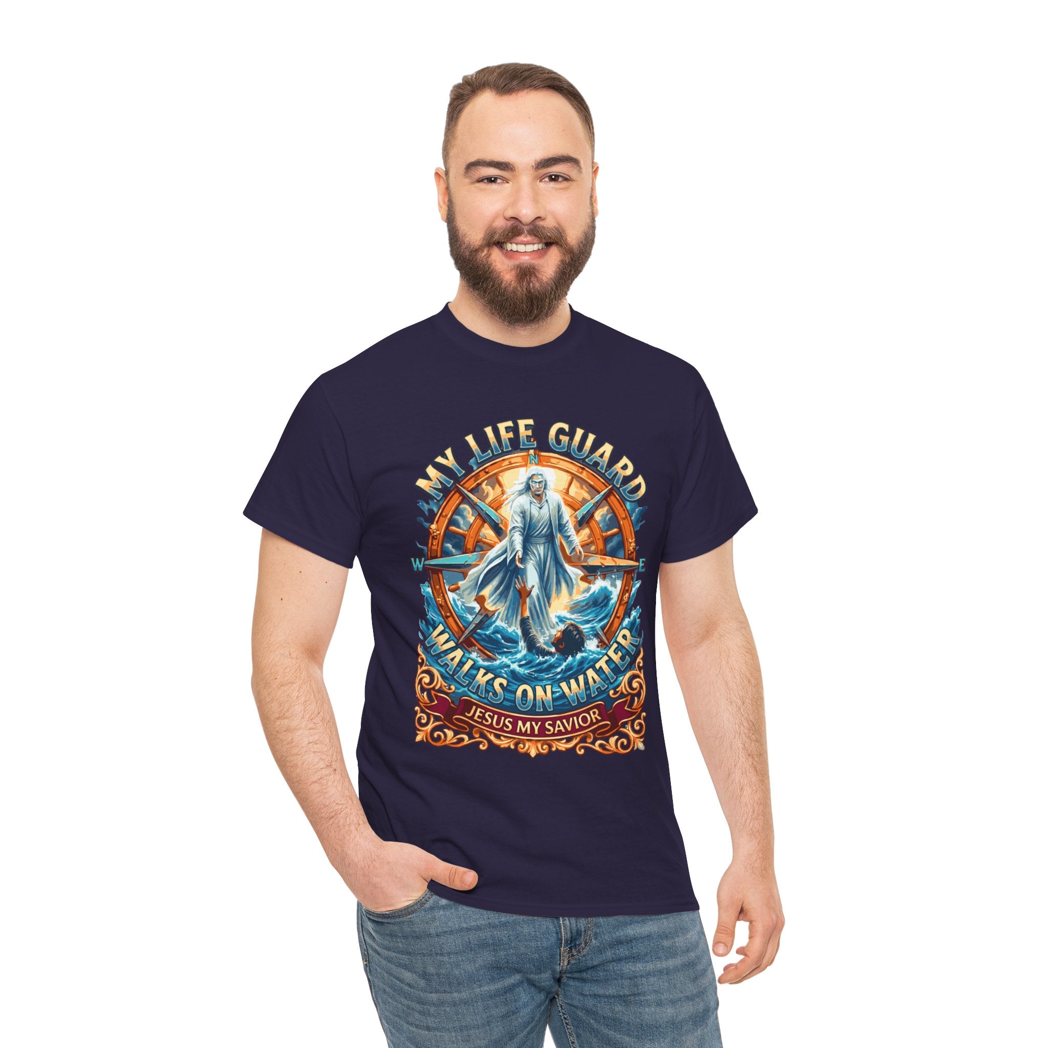 My Life Guard Walks On Water Unisex Heavy Cotton Tee