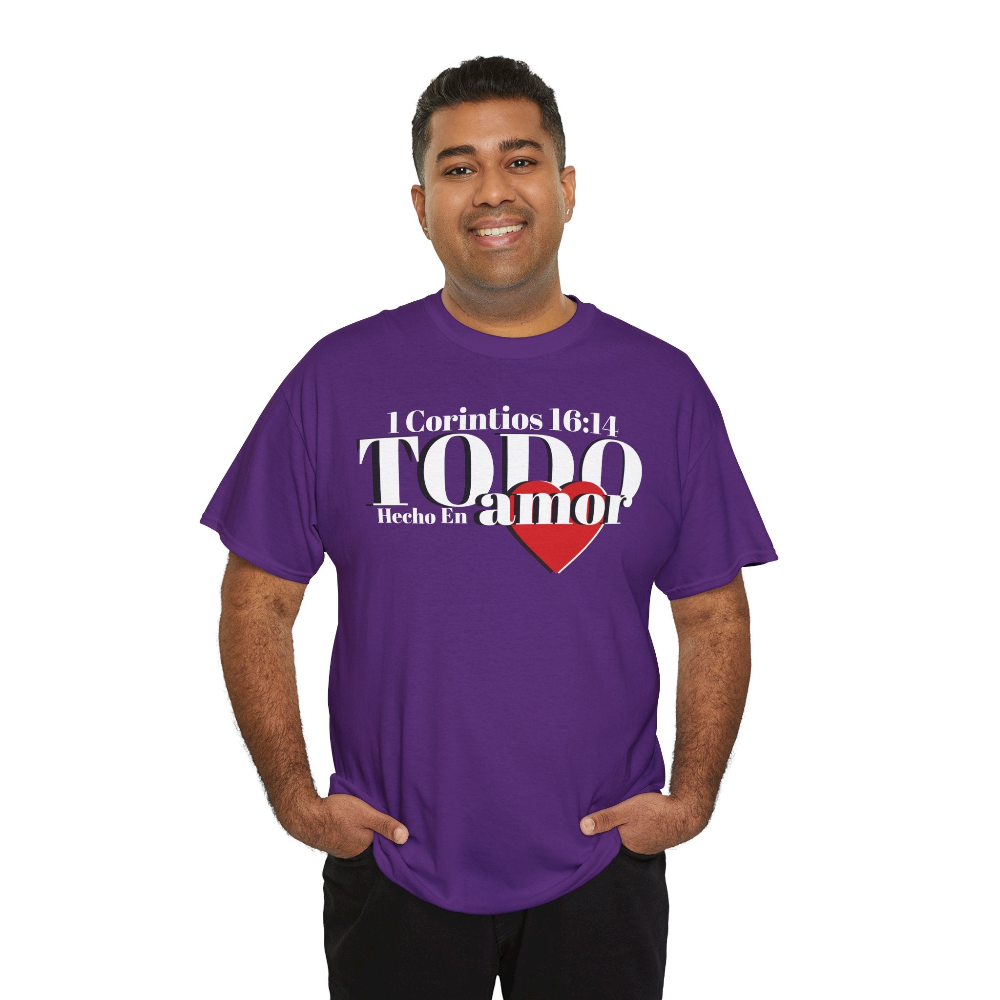 Do Everything in Love" 1 Corinthians 16:14 Christian T-Shirt Spanish Frntop2