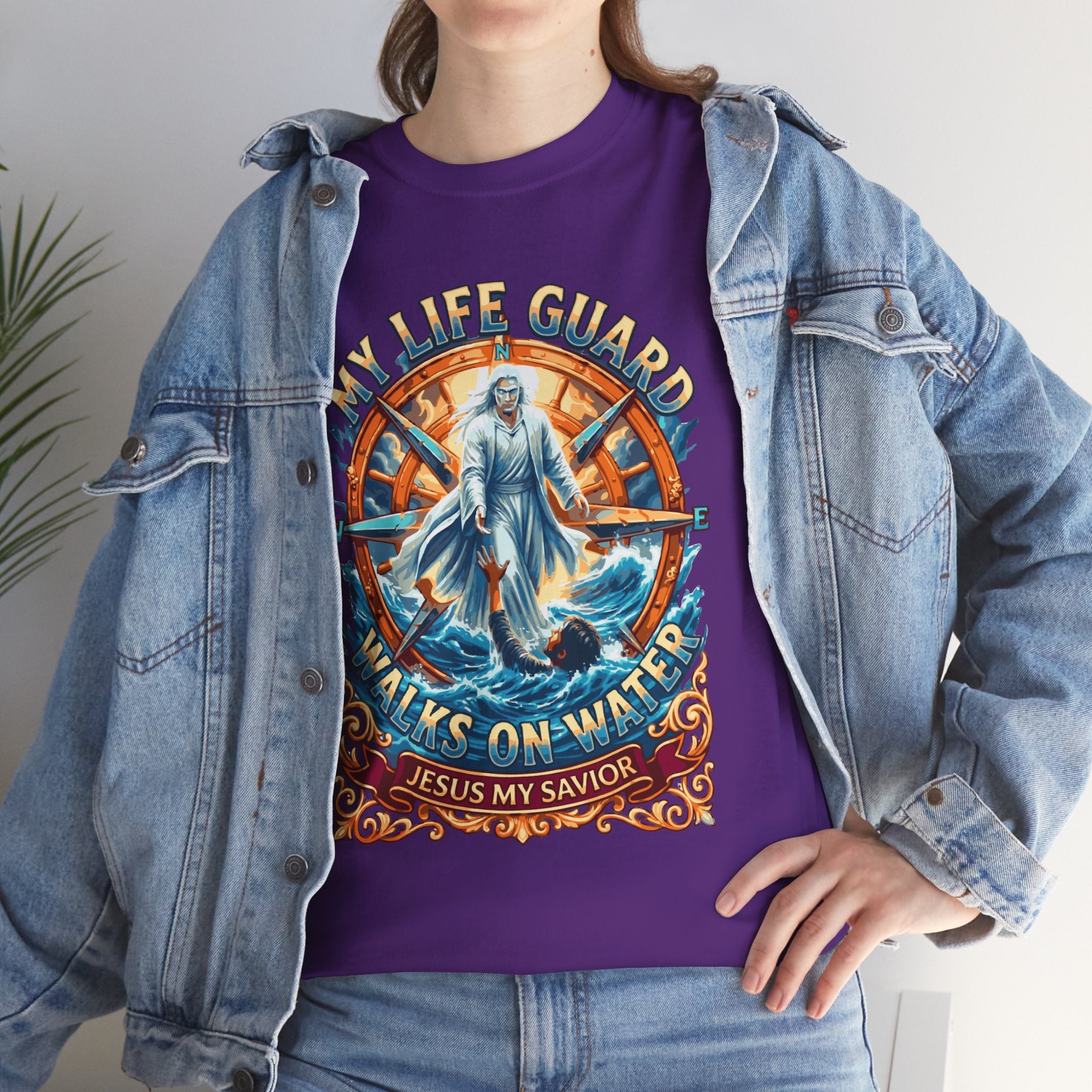 My Life Guard Walks On Water Unisex Heavy Cotton Tee