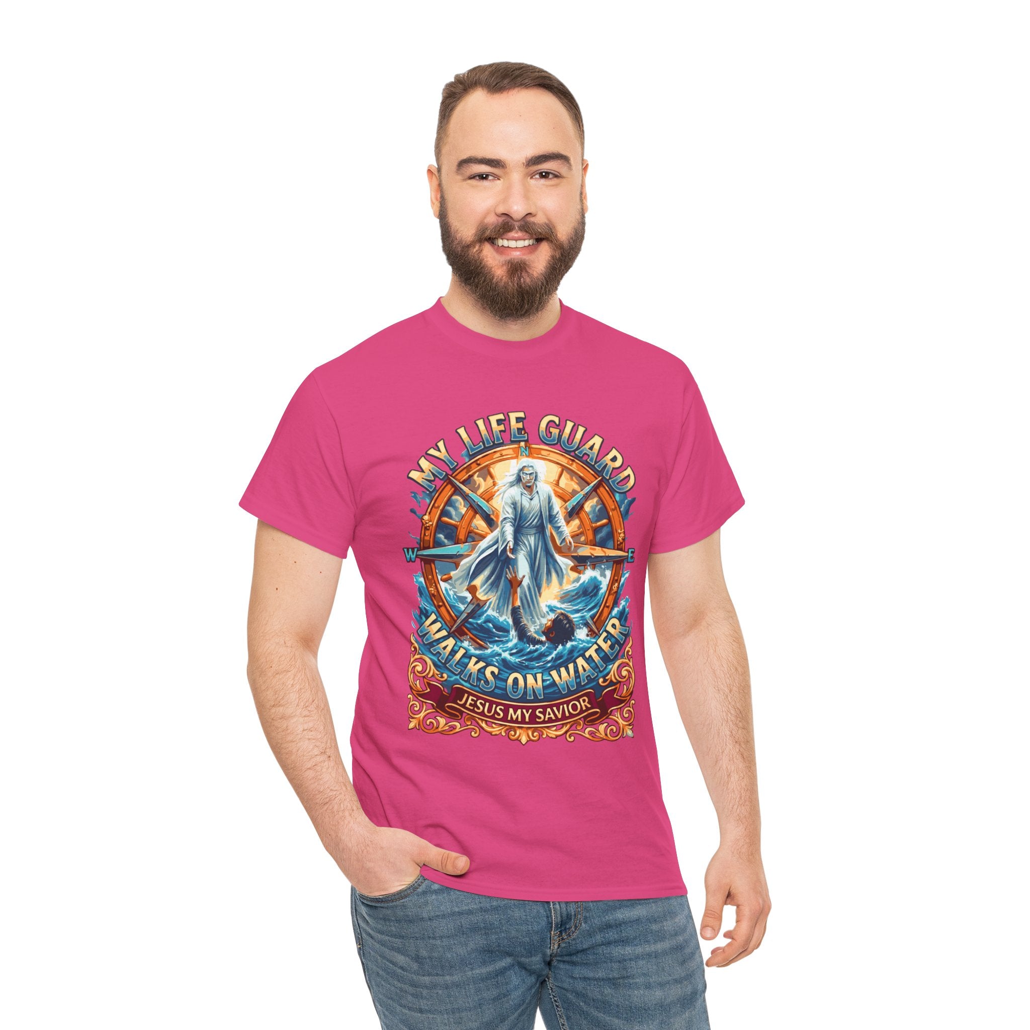My Life Guard Walks On Water Unisex Heavy Cotton Tee