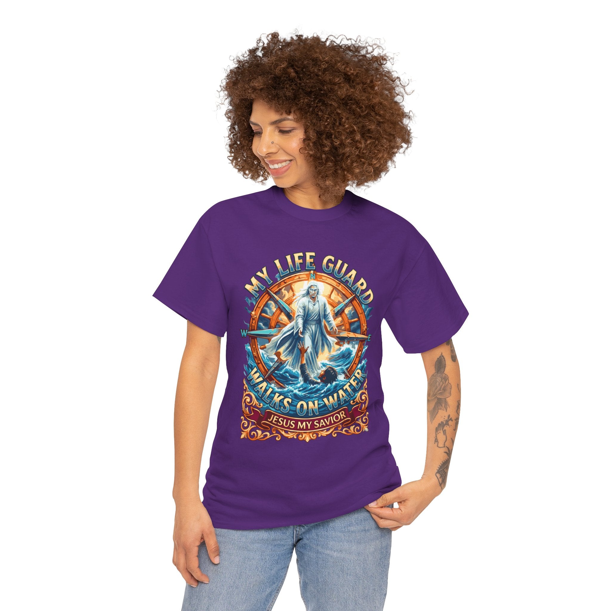 My Life Guard Walks On Water Unisex Heavy Cotton Tee