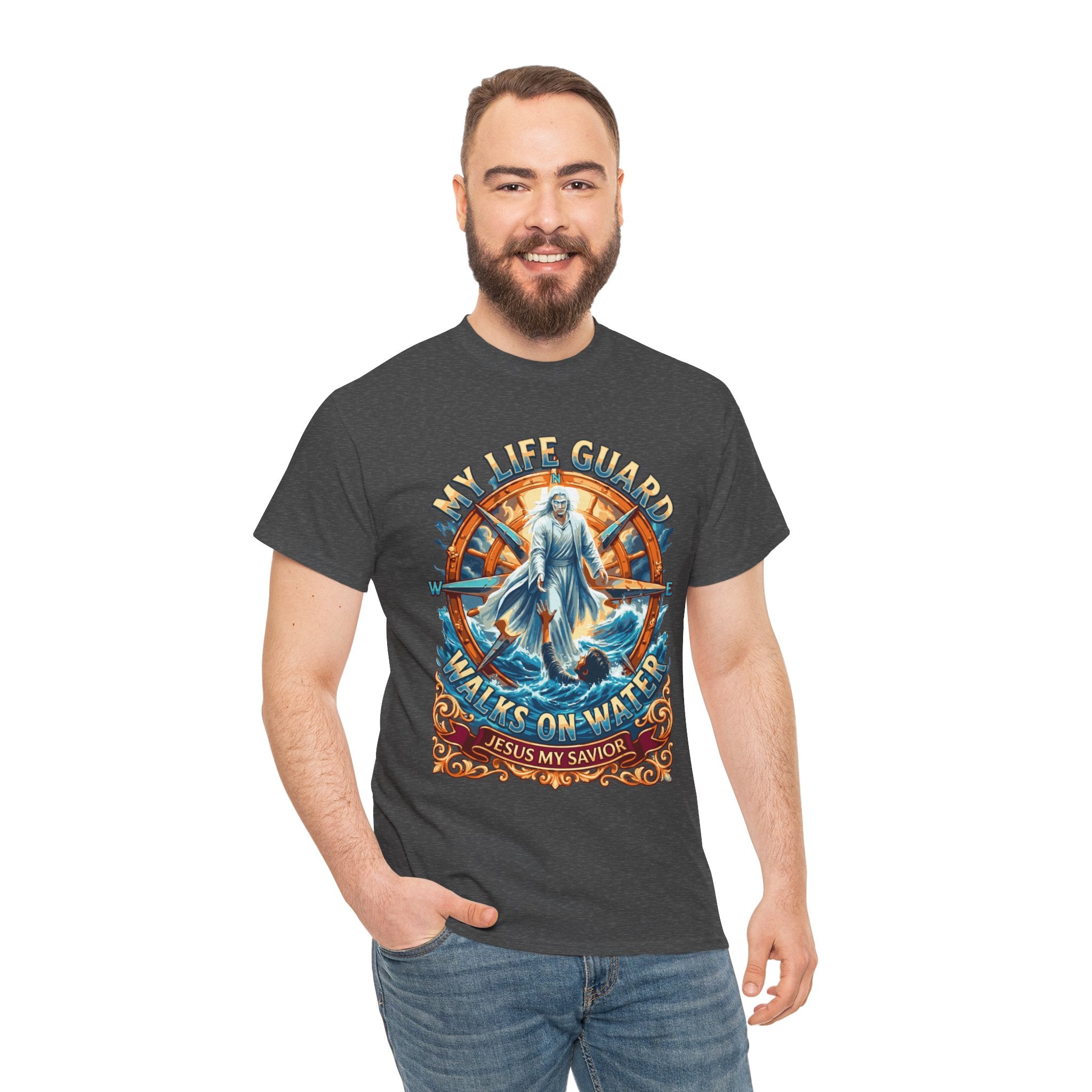 My Life Guard Walks On Water Unisex Heavy Cotton Tee