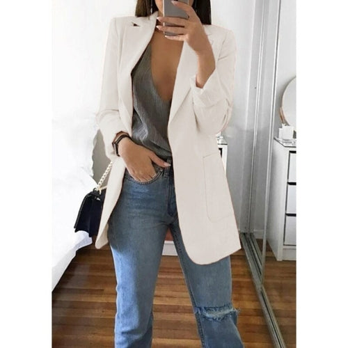 Autumn Women Casual Slim Blazers Suit Jacket Fashion Lady Office Suit