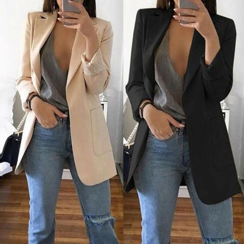 2020 New Arrival Women Ladies Long Sleeve Cardigan Slim Jackets Suit